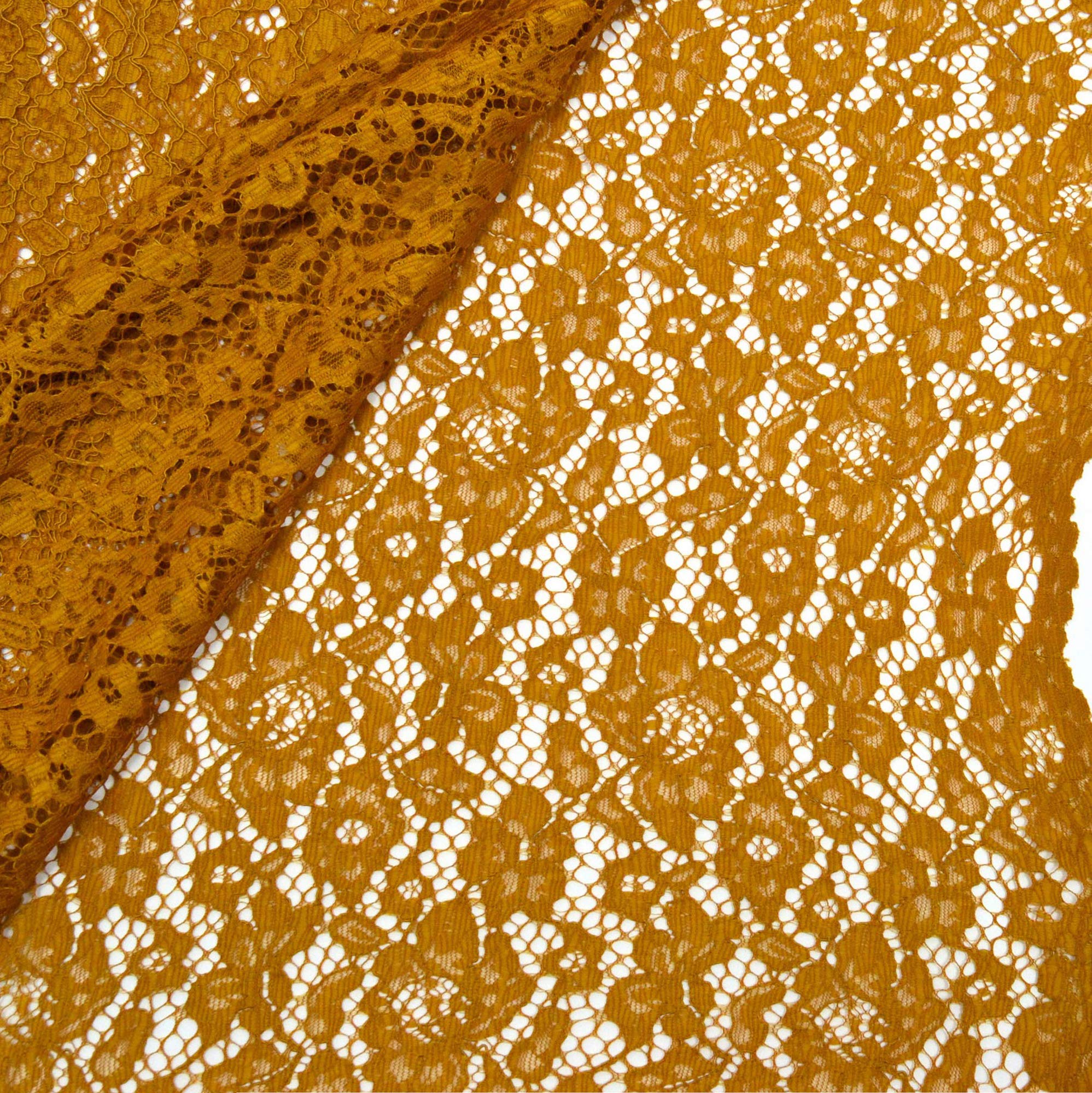 MAGAM-Stoffe Carmen Spitzenstoff Blumen-Spitze Bekleidung Deko Meterware 50cm (Mint)