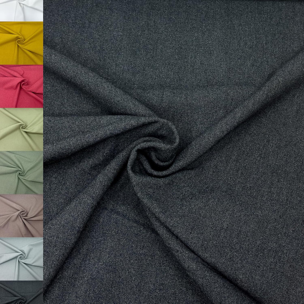MAGAM-Stoffe Paris fester Canvas Stoff Kleidung Polsterstoff Meterware 50cm (16. Schwarz)