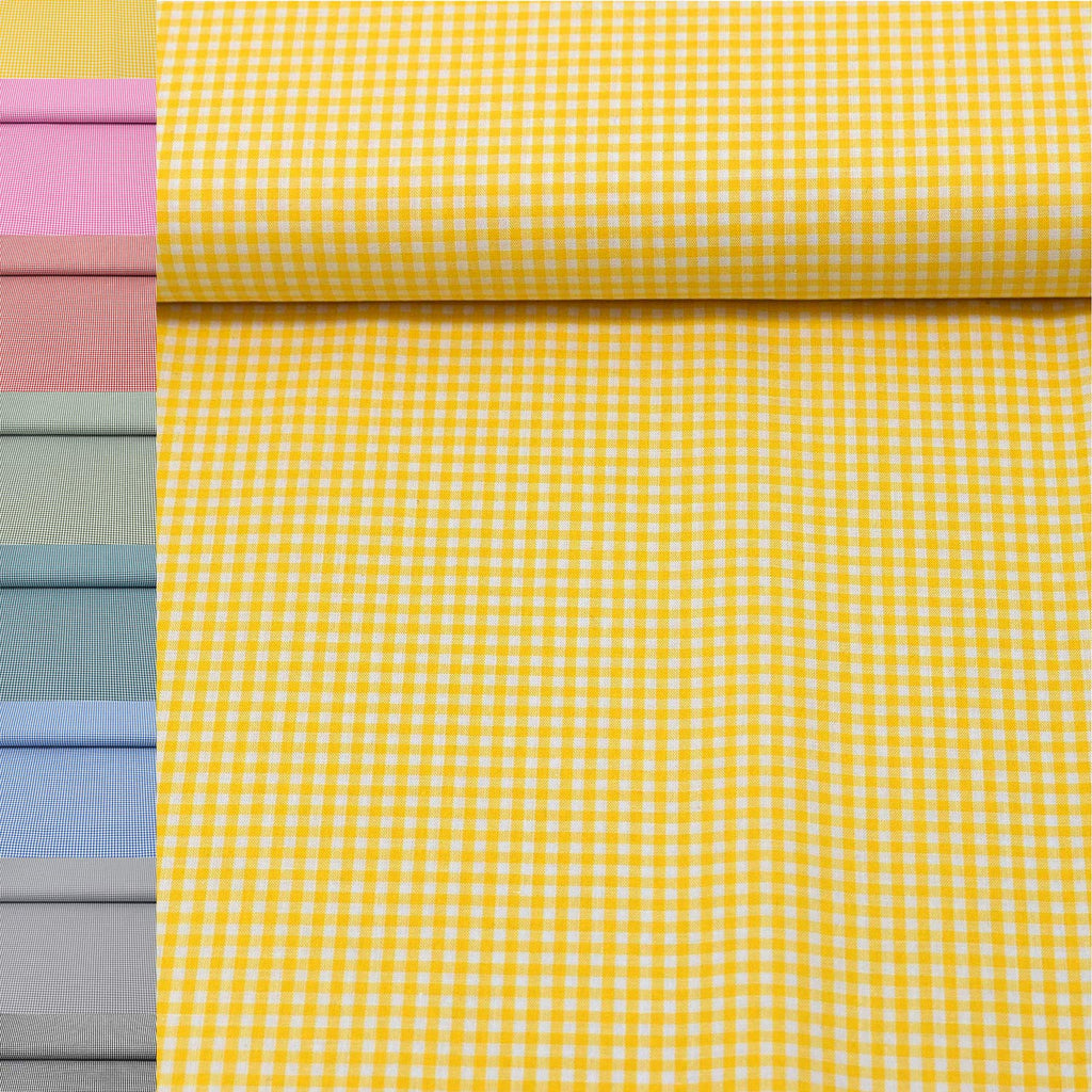 MAGAM-Stoffe Mona Vichy-Karo klein Baumwollstoff Oeko-Tex Meterware 50cm (20. Schwarz)