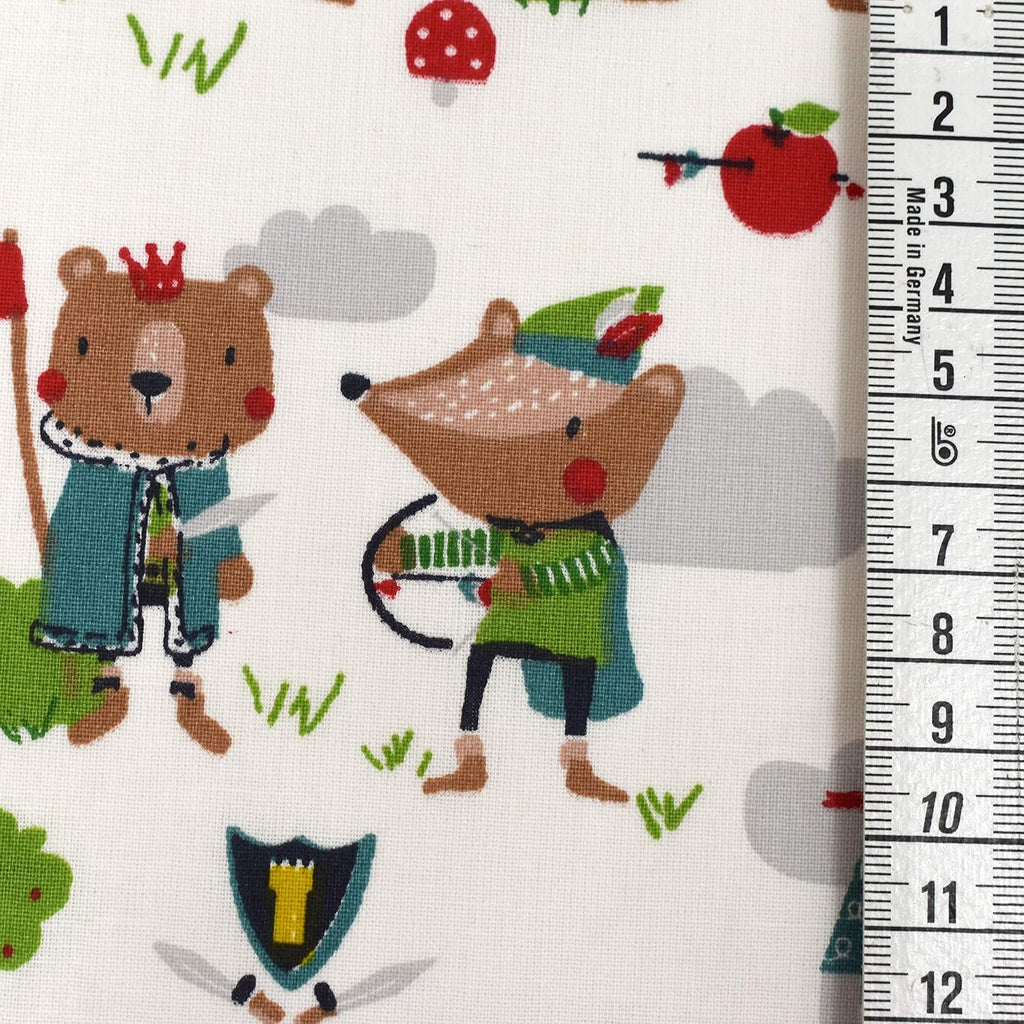 MAGAM-Stoffe Robin Wood Kinder Stoff Oeko-Tex Meterware 50cm (01. Baumwolle)
