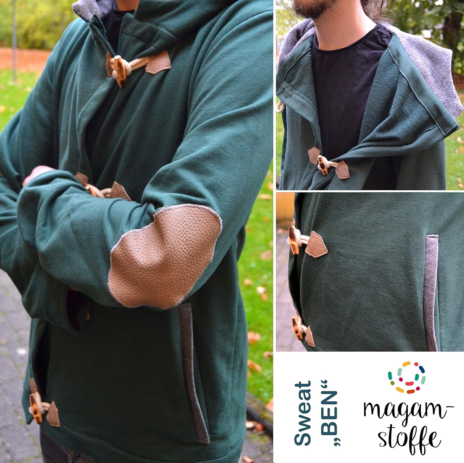 MAGAM-Stoffe Ben Sweatstoff Uni innen Angeraut und weich Meterware ab 50cm (03. Gelb)