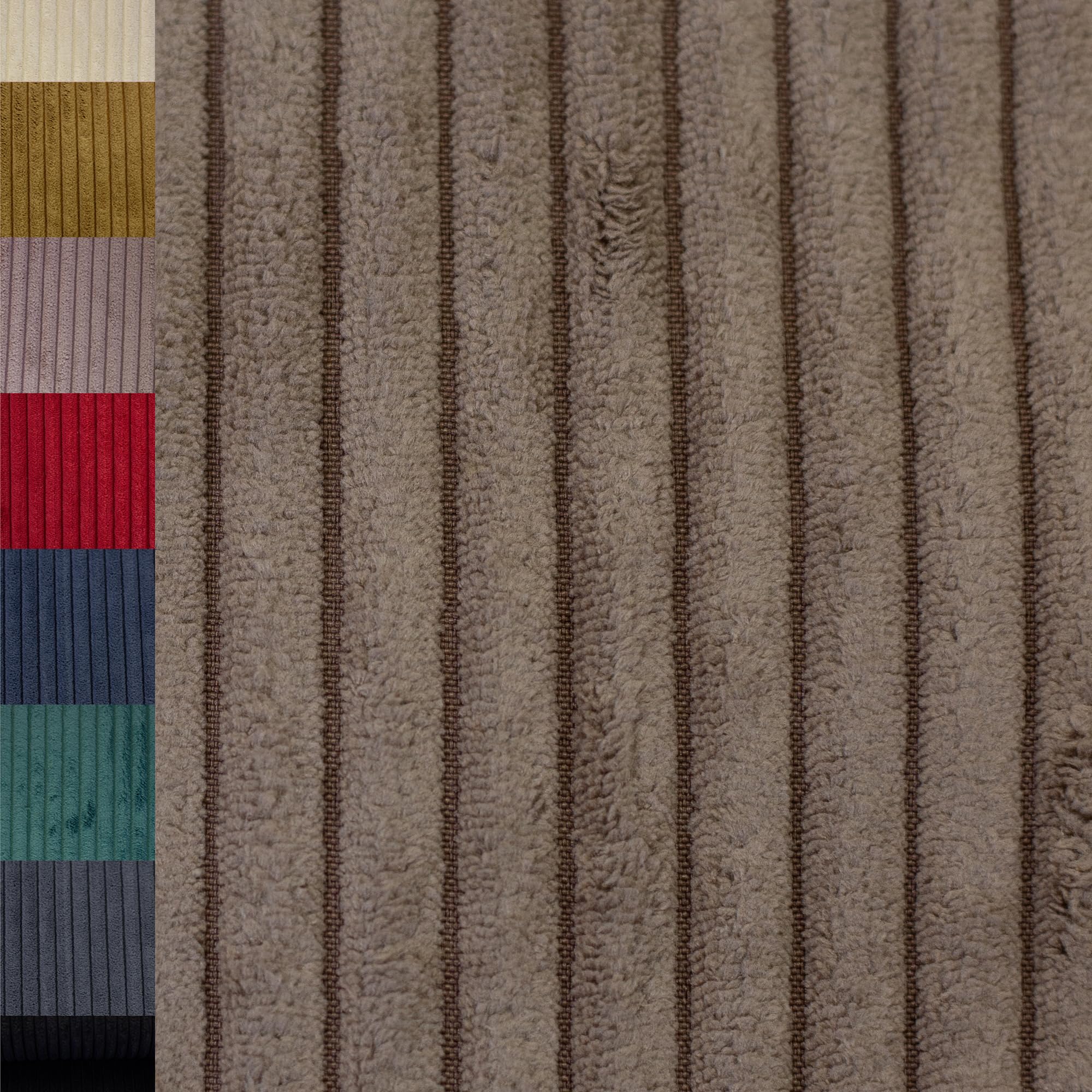 MAGAM-Stoffe Wien Samtcord Deko Polster Taschen Kleidung Breitcord Meterware ab 50cm (15. Petrol dunkel)