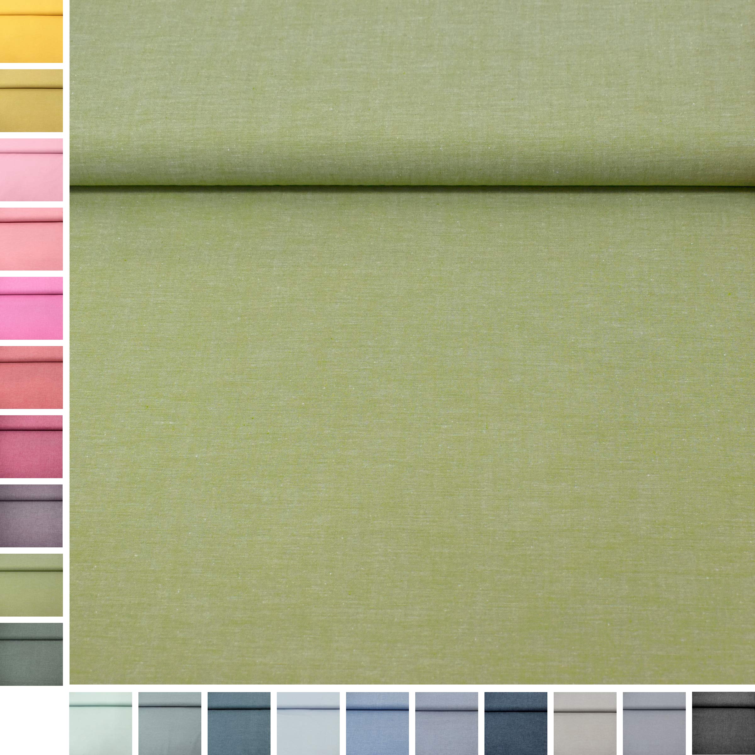 MAGAM-Stoffe Mona Uni Kinder Baumwollstoff Oeko-Tex Meterware 50cm (20. Schwarz)