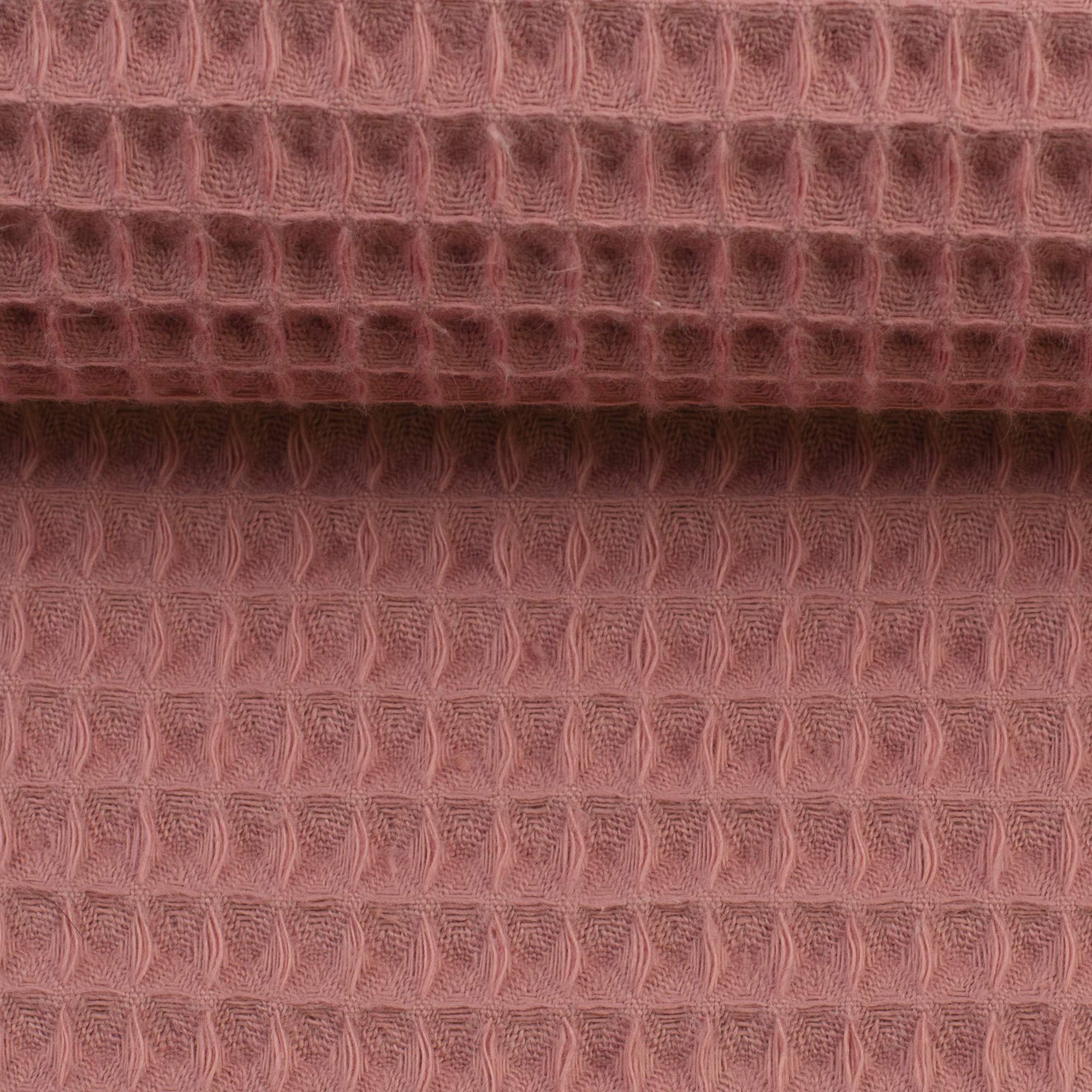 MAGAM-Stoffe Ella Waffel Stoff 100% Baumwollstoff Oeko-Tex Meterware 50cm (16. Aubergine)