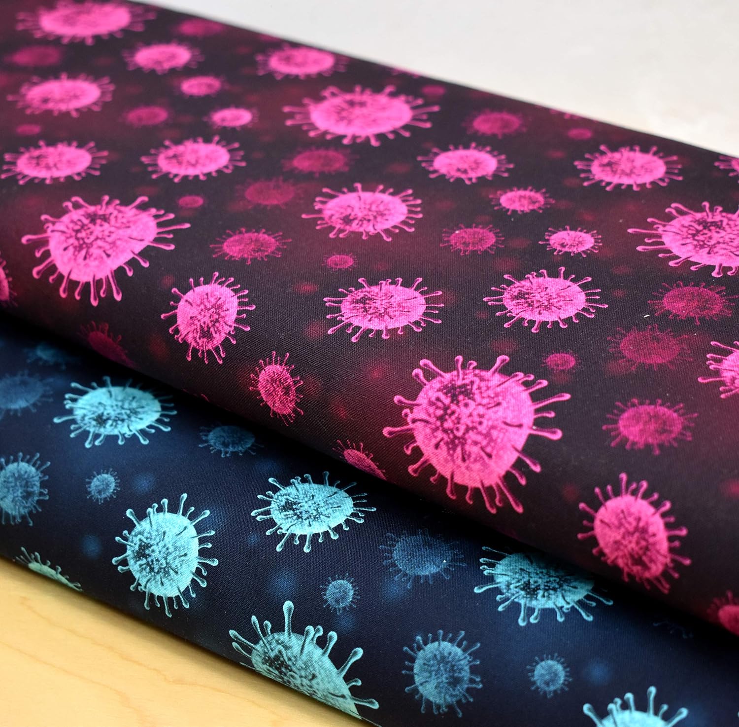 MAGAM-Stoffe Tomke Baumwollstoff Kinderstoff Oeko-Tex Meterware 50cm (Virus pink)