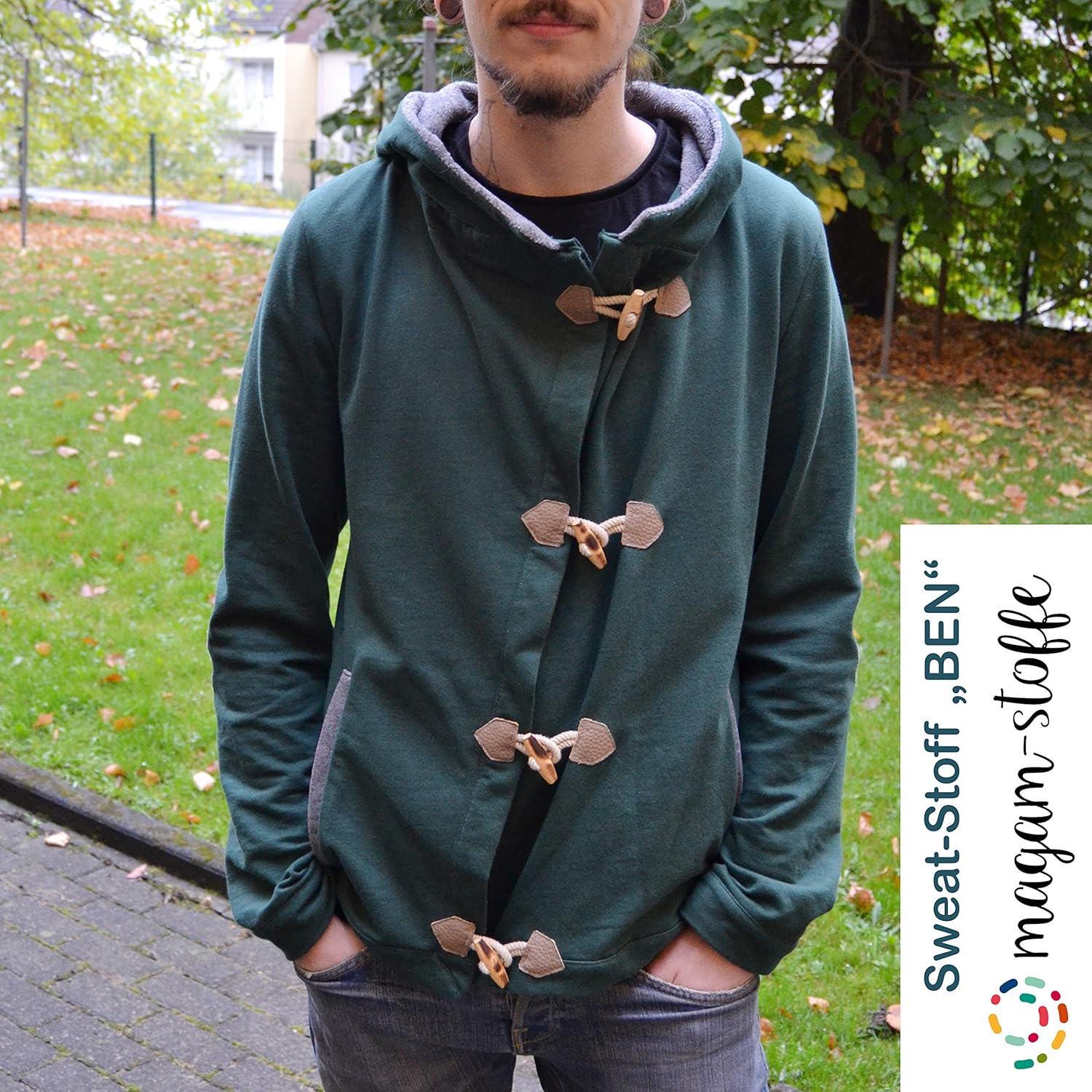 MAGAM-Stoffe Ben Sweatstoff Uni innen Angeraut und weich Meterware ab 50cm (03. Gelb)