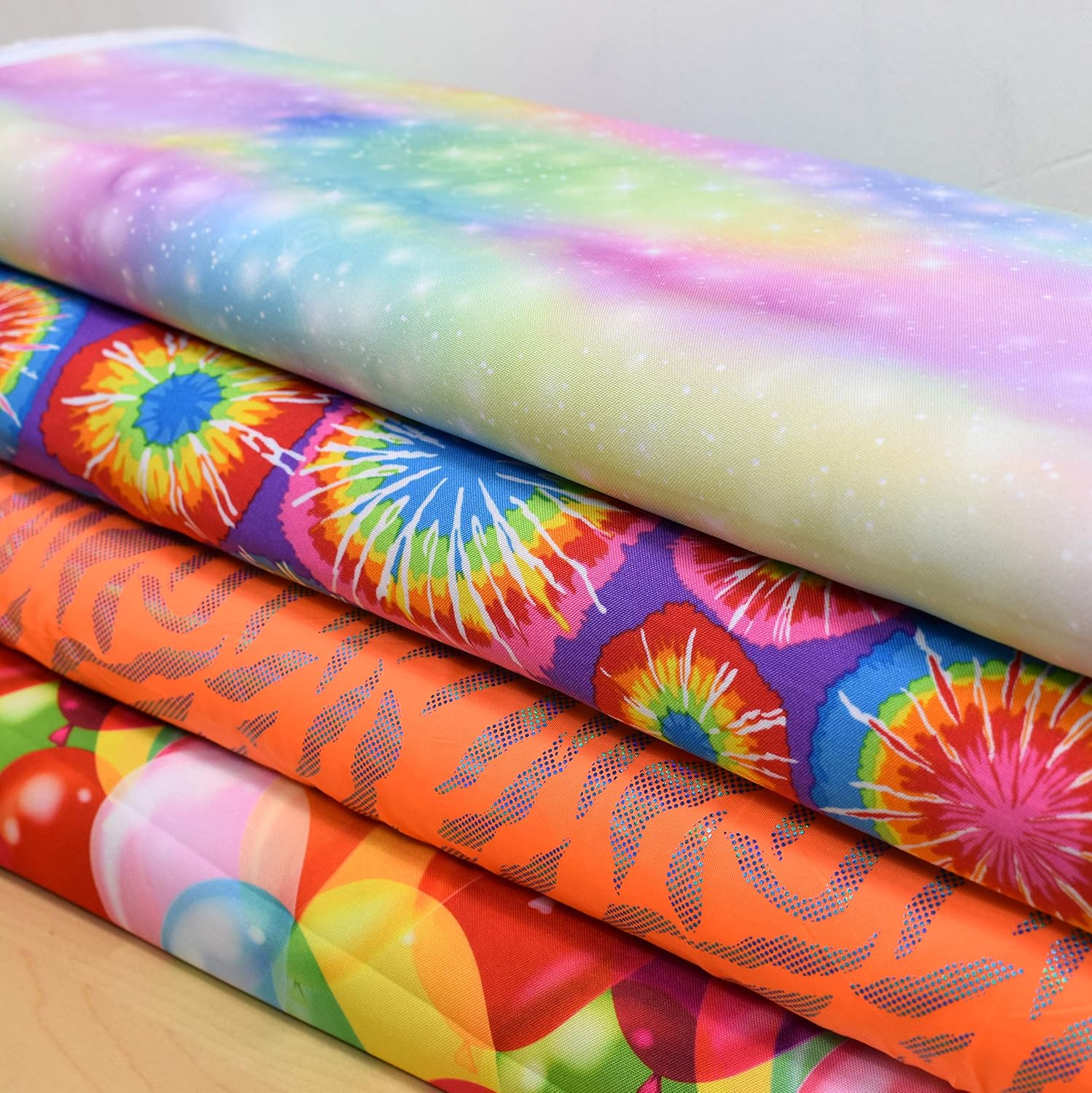 MAGAM-Stoffe Alice Hippie Retro Vintage Halloween Stoff Meterware 50cm (3. Soul (Folienjersey pink))