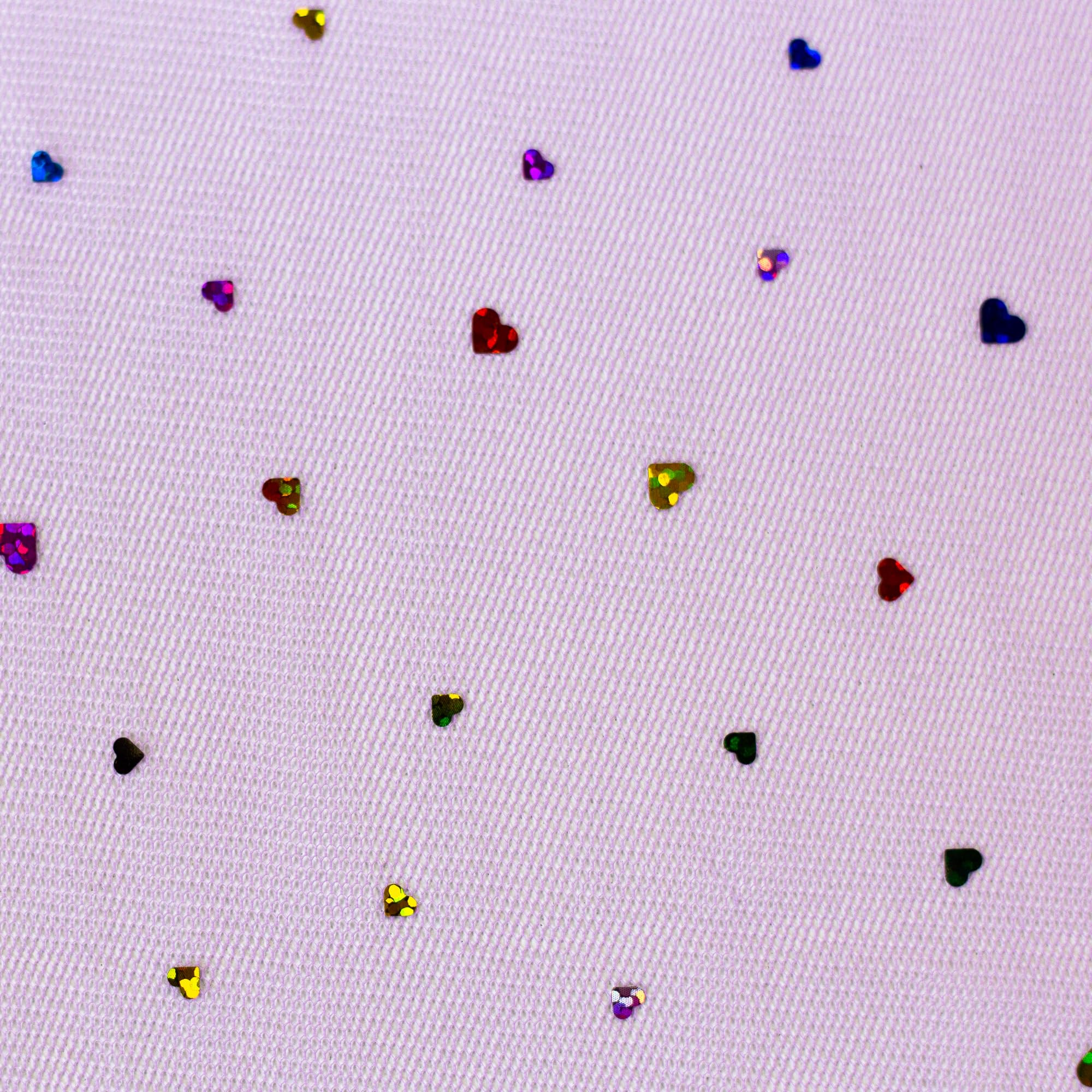 MAGAM-Stoffe Tüllstoff für Bekleidung Deko Soft Tüll Meterware (Herzen weiß)