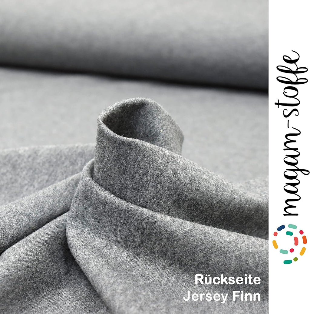 MAGAM-Stoffe Finn Jersey Stoff uni Oeko-Tex Meterware 50cm (29. Dunkelgrau)