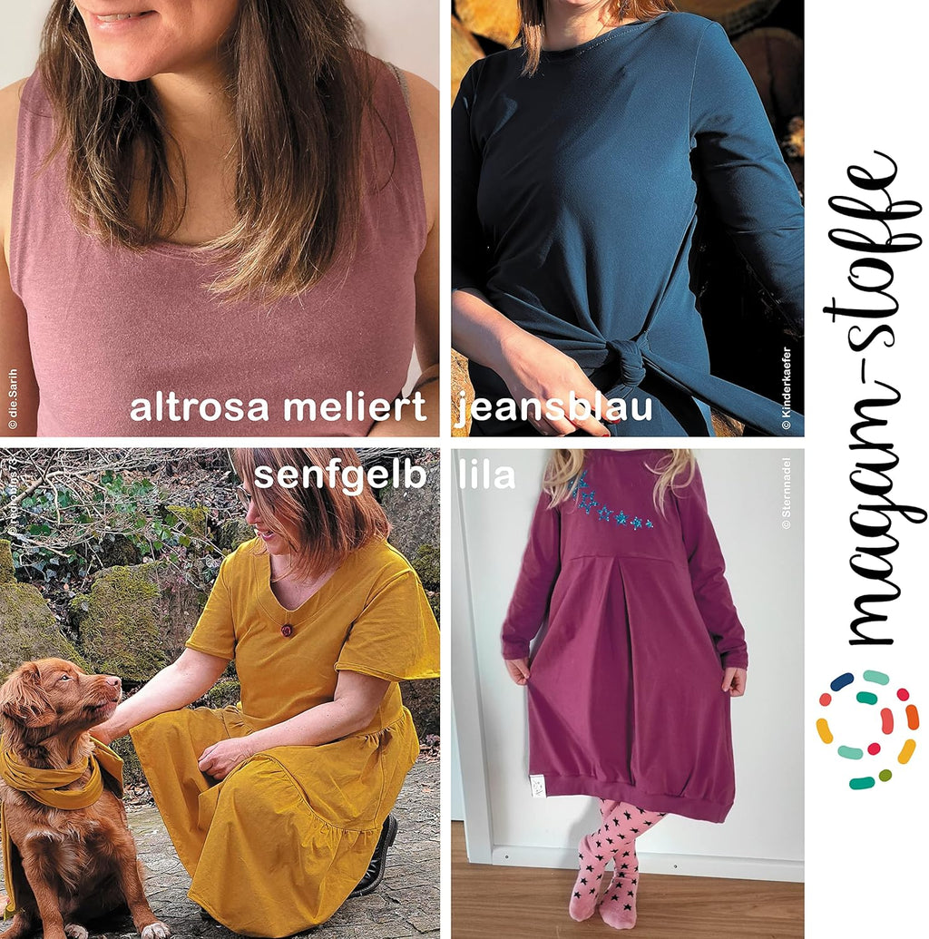 MAGAM-Stoffe Finn Jersey Stoff uni Oeko-Tex Meterware 50cm (29. Dunkelgrau)