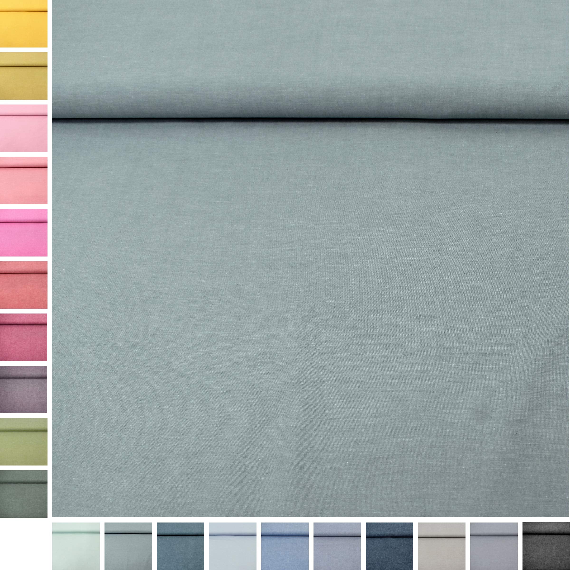 MAGAM-Stoffe Mona Uni Kinder Baumwollstoff Oeko-Tex Meterware 50cm (20. Schwarz)