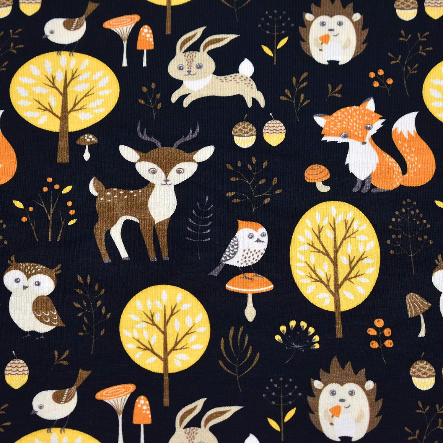 MAGAM-Stoffe Theodor Kinder Jersey Stoff Oeko-Tex Meterware 50cm (Schwarz)