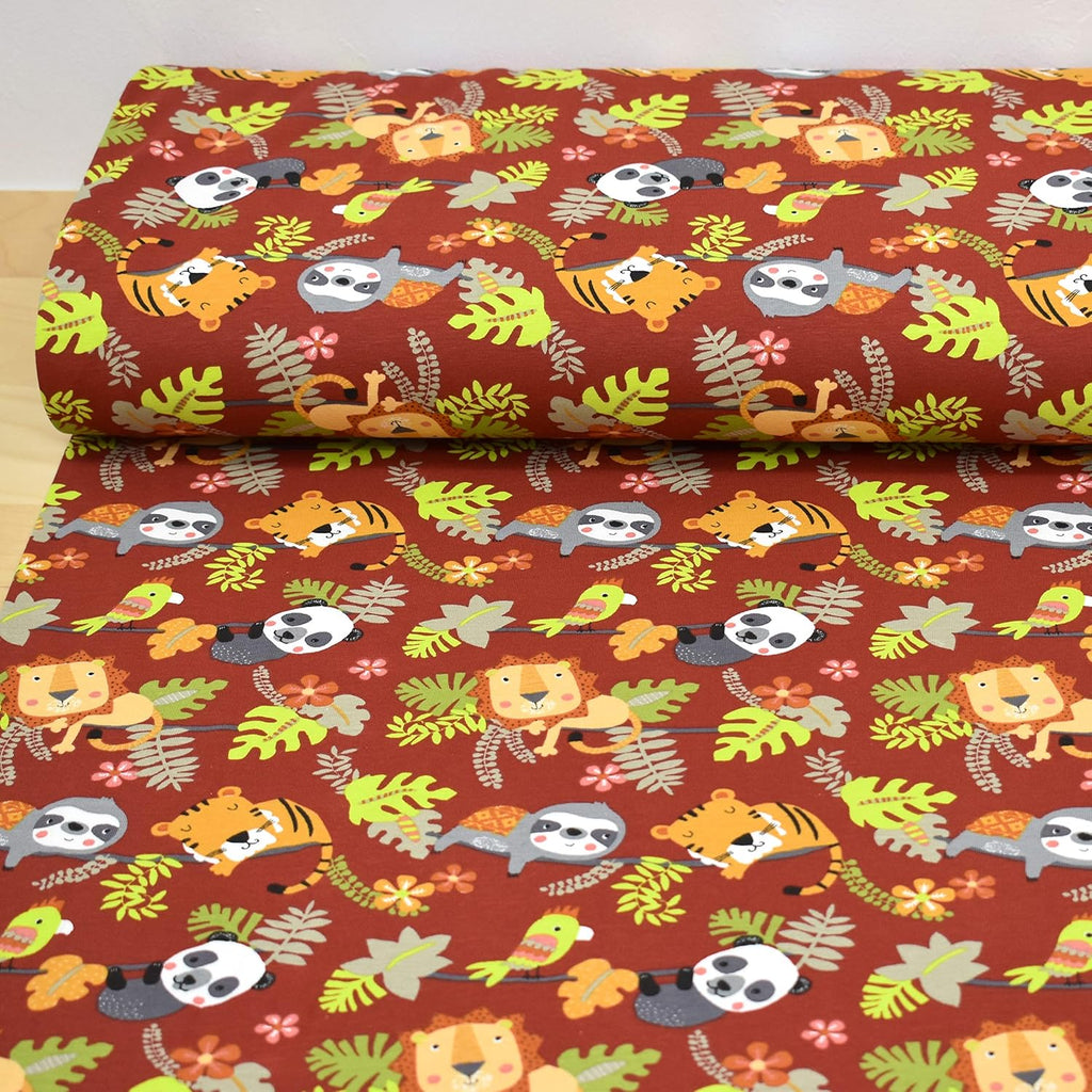 MAGAM-Stoffe Abhängen Kinder Stoff Oeko-Tex Meterware 50cm (02. Jersey Rost)