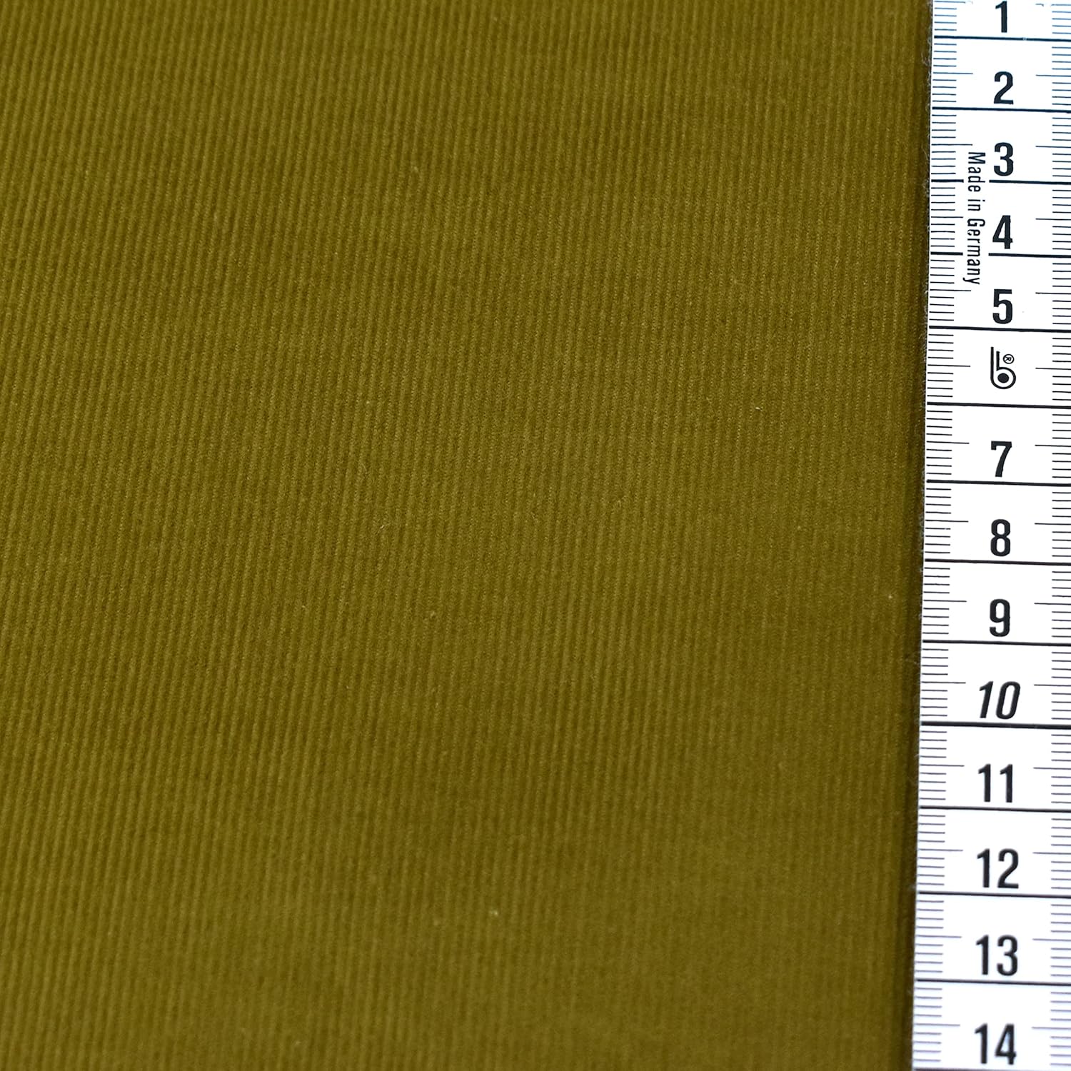 MAGAM-Stoffe Lasse Babycord Feincord Stoff uni 100% Baumwolle Meterware 50cm (07. Haselnuss-Grün)