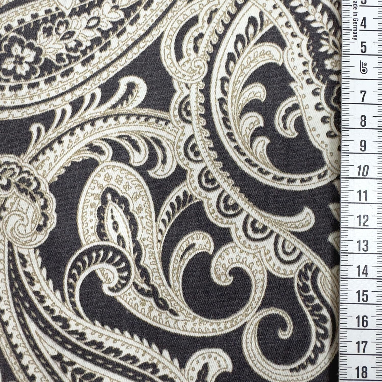 MAGAM-Stoffe Penelope Baumwollstoff aus Frankreich OEKO-TEX Meterware ab 50cm (Anthrazit)