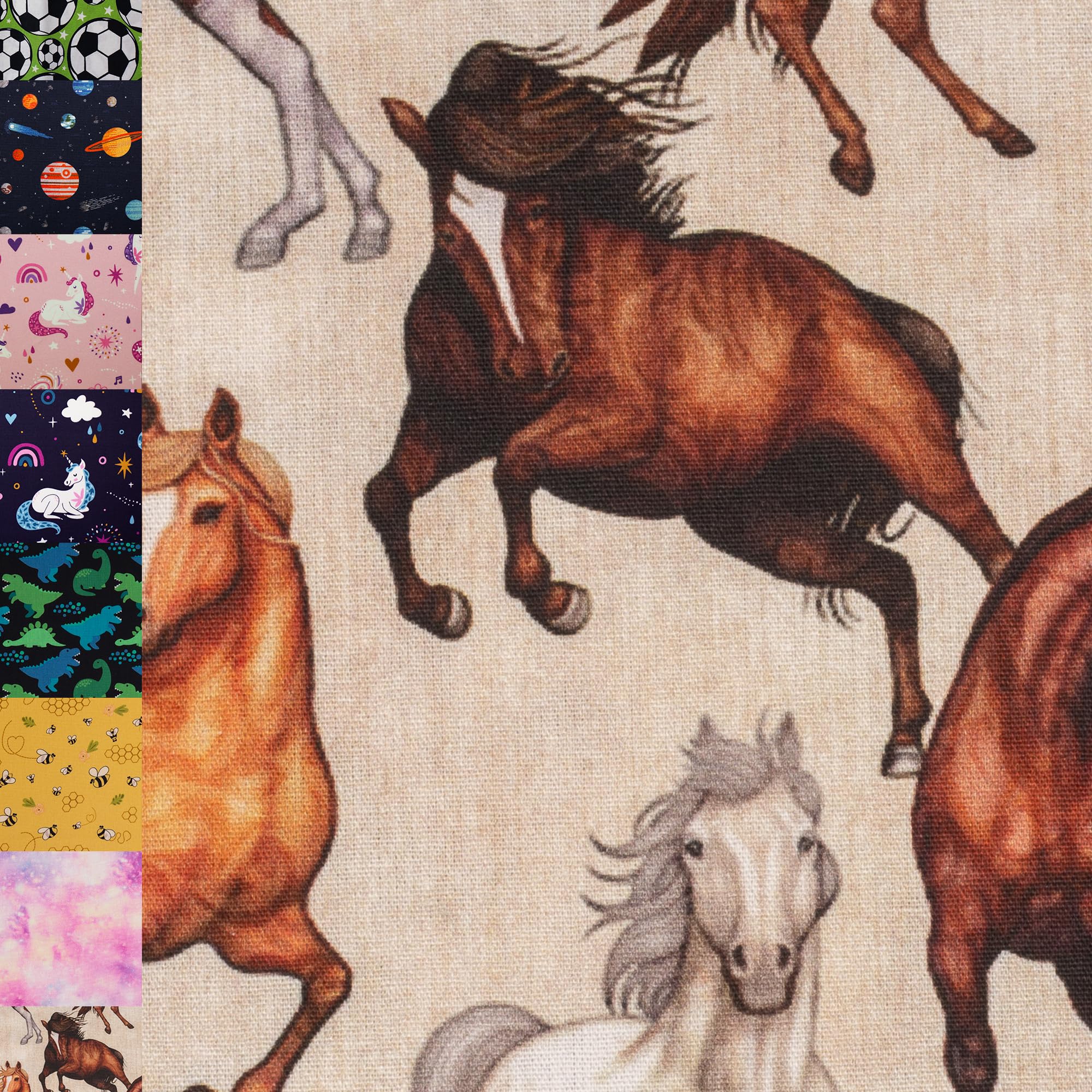 MAGAM-Stoffe Niklas Kinder Baumwollstoff ÖKO-TEX Meterware ab 50cm (Bienen gelb)