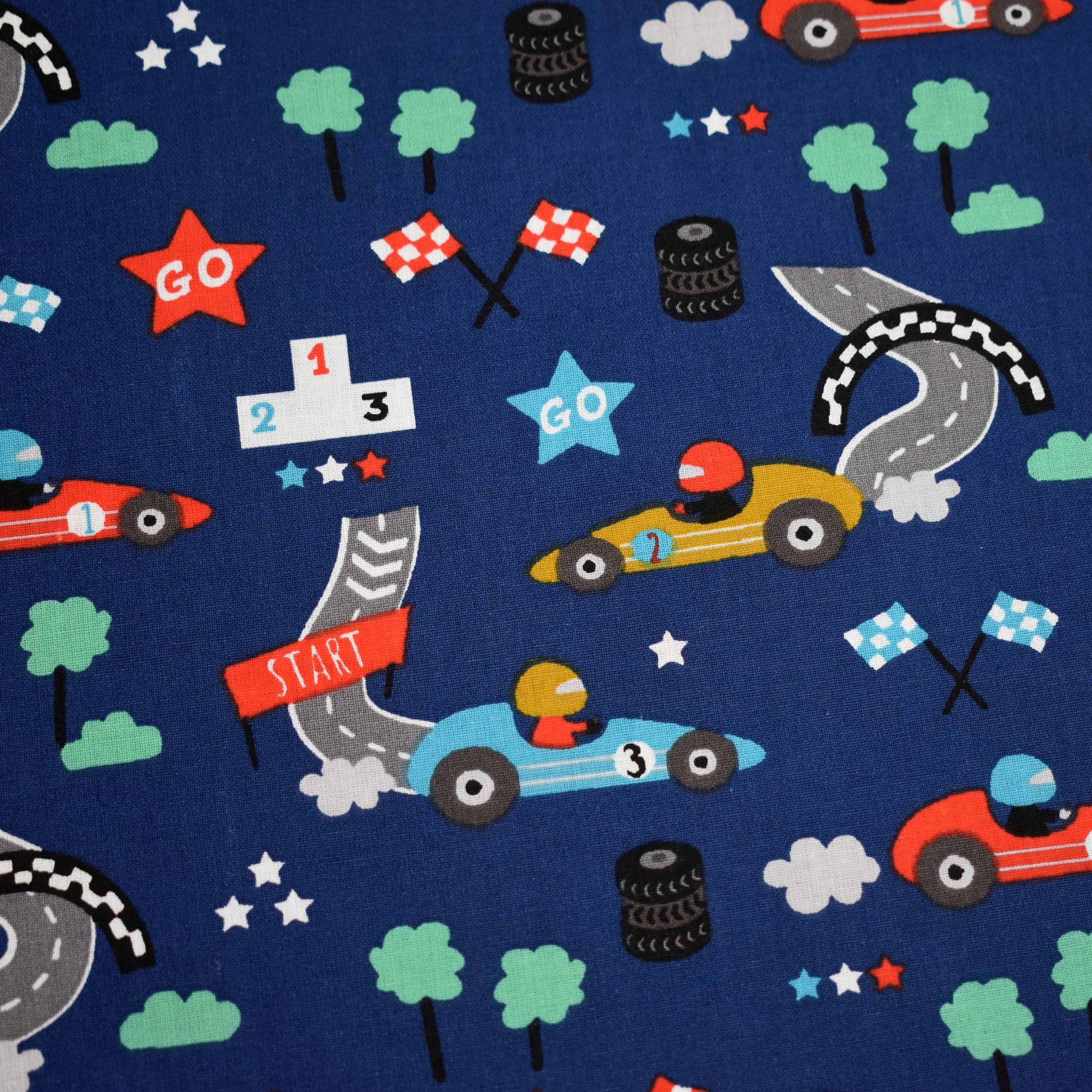 MAGAM-Stoffe Kinder Baumwollstoff aus Frankreich OEKO-TEX Meterware ab 50cm (Yes You Can grau | 145g/160cm)