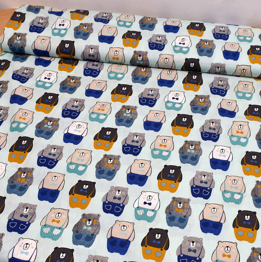 MAGAM-Stoffe Peter der Bär Kinder Baumwollstoff aus Frankreich OEKO-TEX Meterware ab 50cm