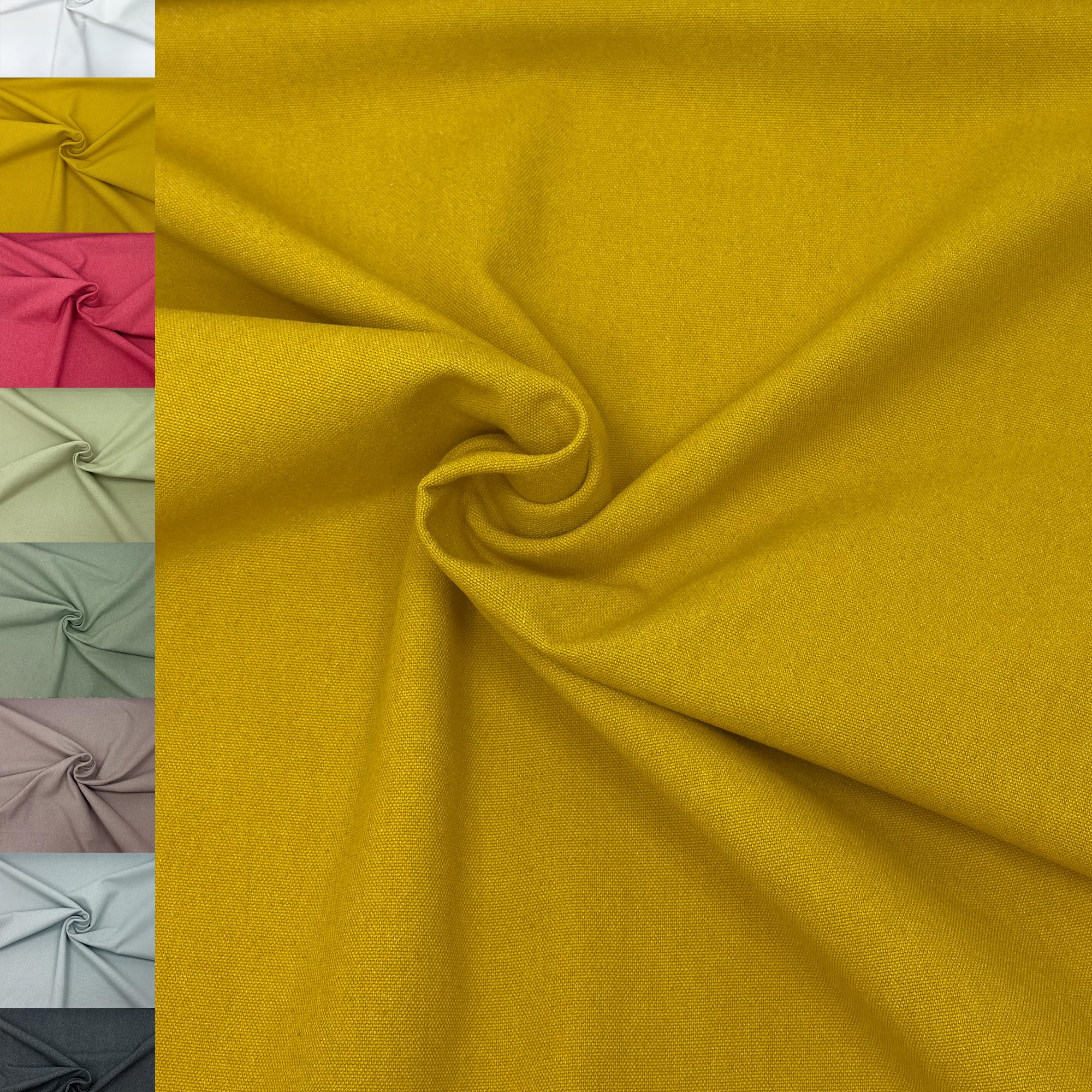 MAGAM-Stoffe Paris fester Canvas Stoff Kleidung Polsterstoff Meterware 50cm (16. Schwarz)