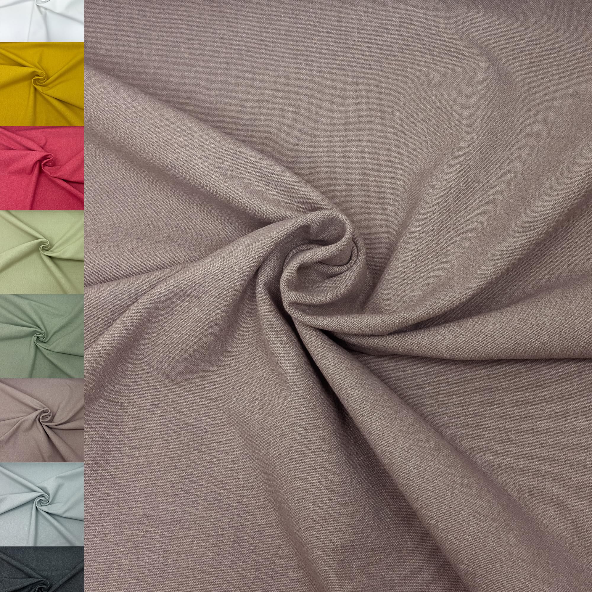 MAGAM-Stoffe Paris fester Canvas Stoff Kleidung Polsterstoff Meterware 50cm (16. Schwarz)