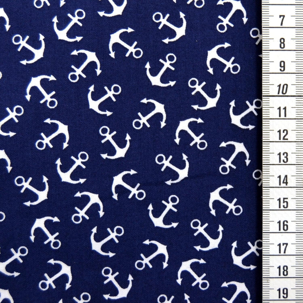 MAGAM-Stoffe Anker Classic Baumwollstoff Oeko-Tex Meterware 50cm (04. Dunkelblau)