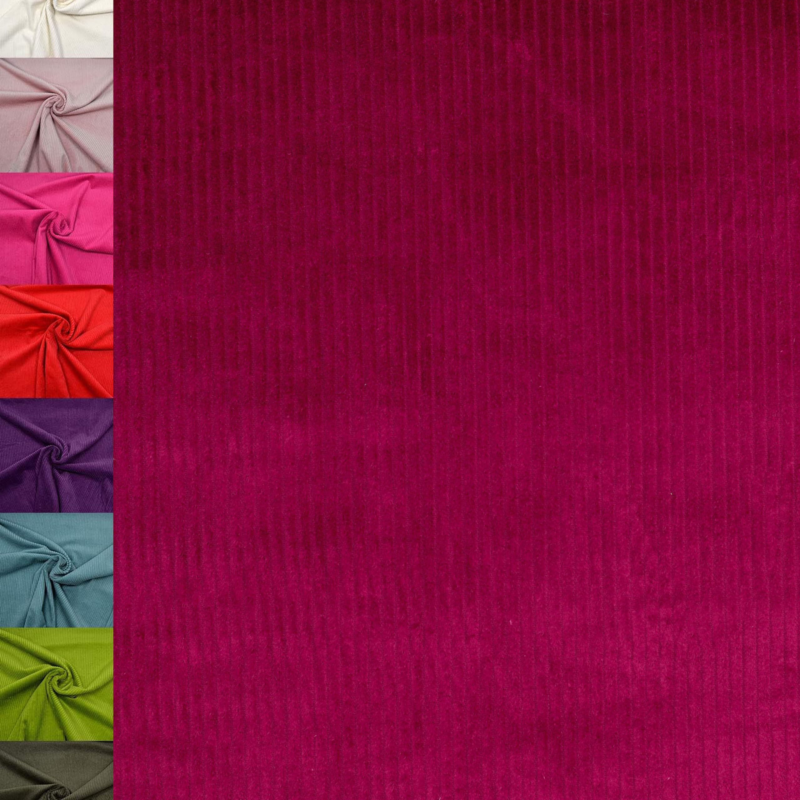 MAGAM-Stoffe Yanis Breitcord Cordstoff 100% Baumwolle Bekleidung Möbel Meterware 50cm (01. Warm gelb)