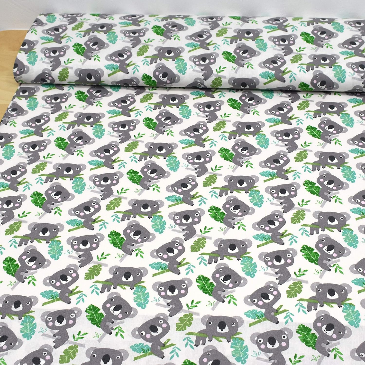 MAGAM-Stoffe Koala Bär Kinder Baumwollstoff aus Frankreich OEKO-TEX Meterware ab 50cm