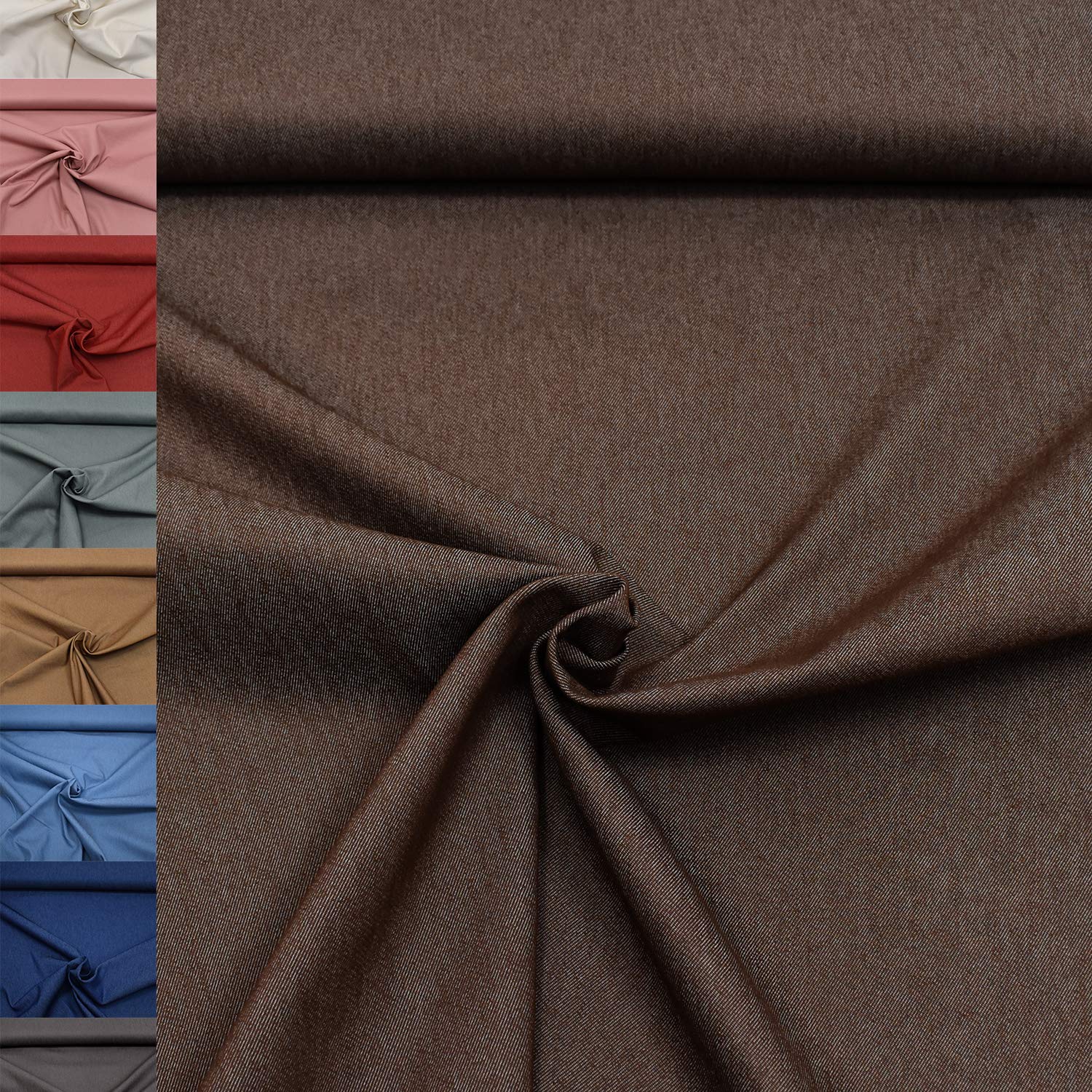 MAGAM-Stoffe Henri fester Jeansstoff uni Denim OEKO-TEX Meterware 50cm (13. Grau)