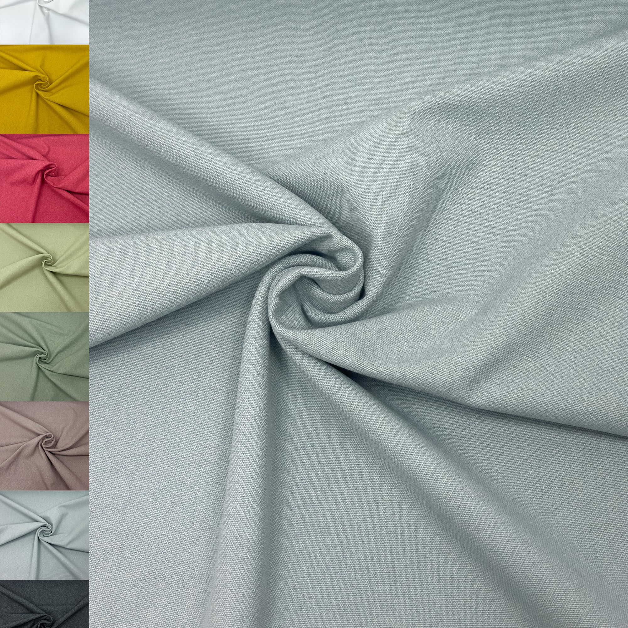 MAGAM-Stoffe Paris fester Canvas Stoff Kleidung Polsterstoff Meterware 50cm (16. Schwarz)