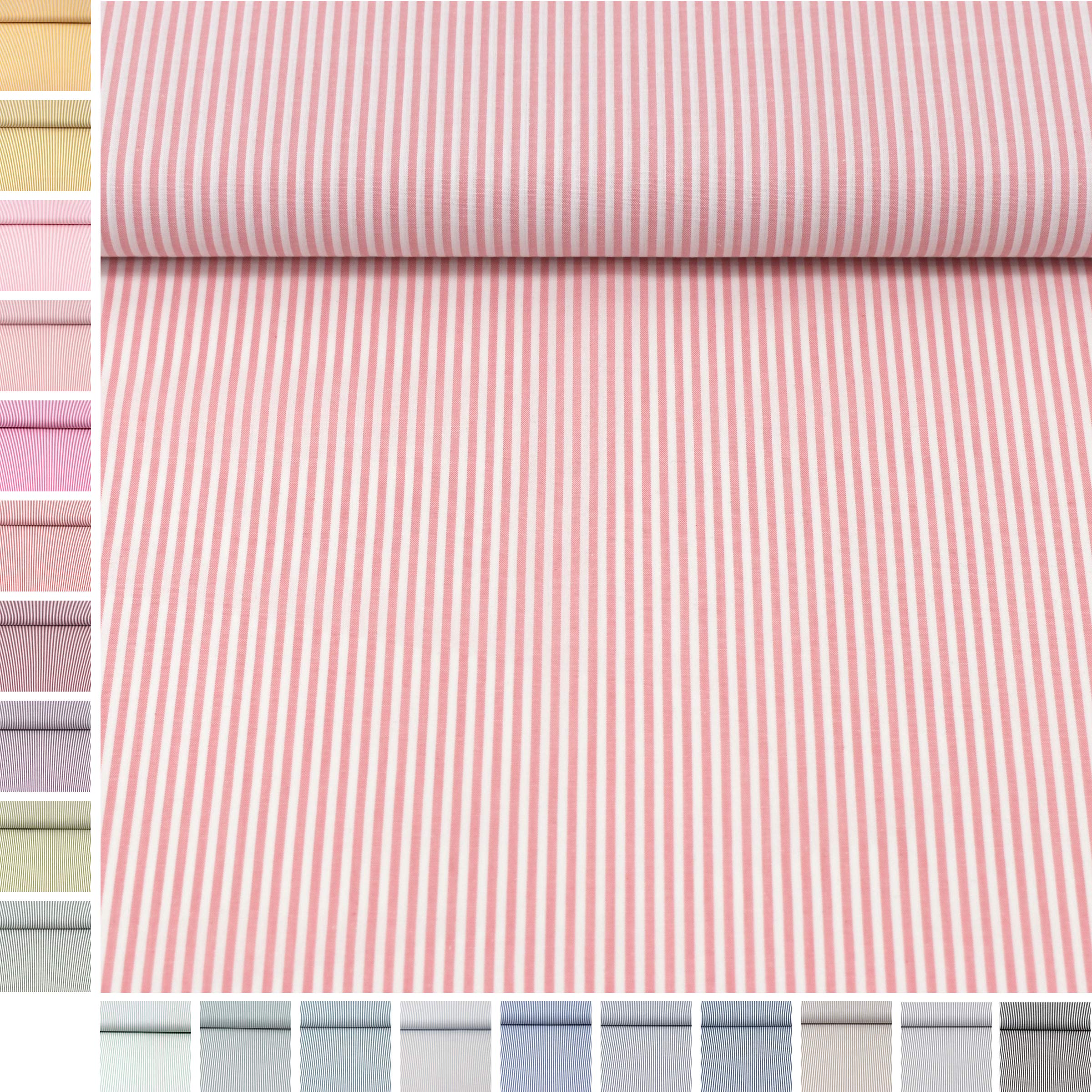 MAGAM-Stoffe Mona Streifen Kinder Baumwollstoff Oeko-Tex Meterware 50cm (20. Schwarz)