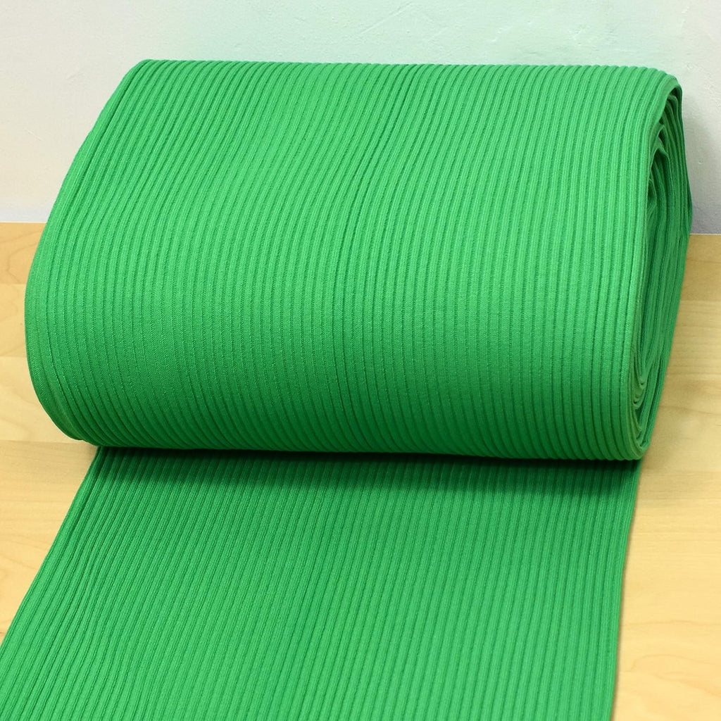 MAGAM-Stoffe Charly Schwerer Bündchenstoff Grobstrick uni Oeko-Tex Meterware 50cm (04. Gras-Grün)