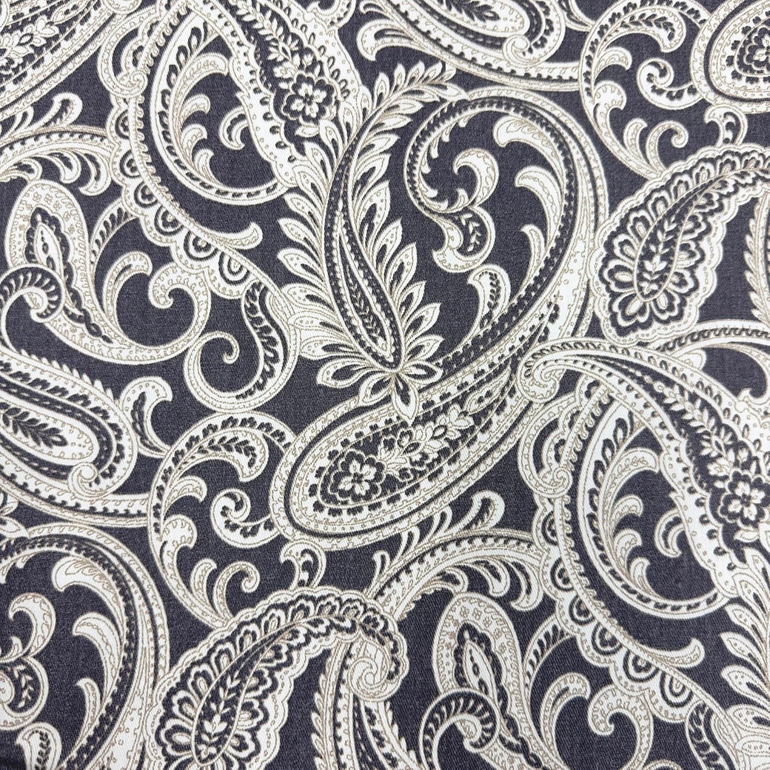 MAGAM-Stoffe Penelope Baumwollstoff aus Frankreich OEKO-TEX Meterware ab 50cm (Anthrazit)