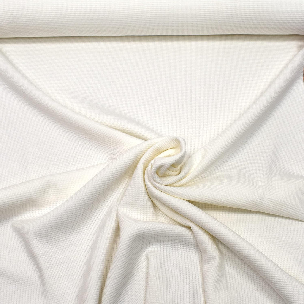 MAGAM-Stoffe Benny Waffeljersey Waffel Stoff 100% Baumwolle Oeko-Tex Meterware 50cm (01. Natur)