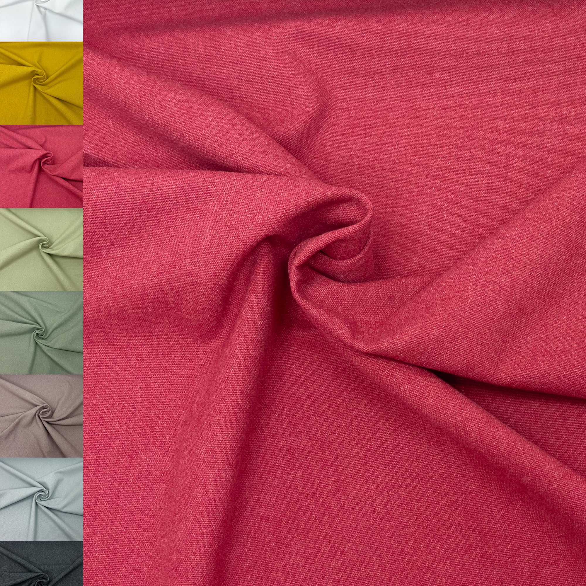 MAGAM-Stoffe Paris fester Canvas Stoff Kleidung Polsterstoff Meterware 50cm (16. Schwarz)