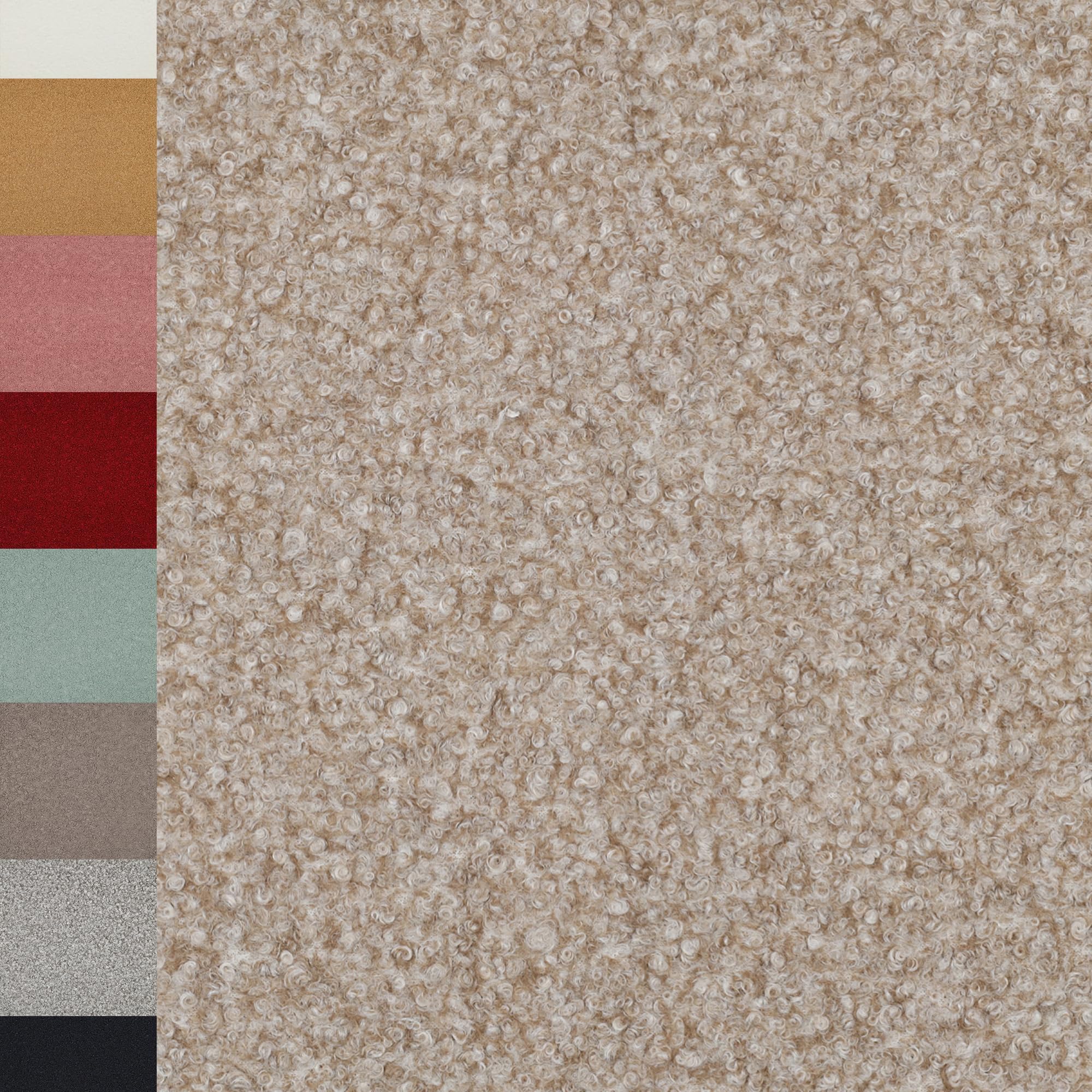 MAGAM-Stoffe Ruby Teddy super weicher Teddyfell Boucle Meterware ab 50cm (01. Natur)