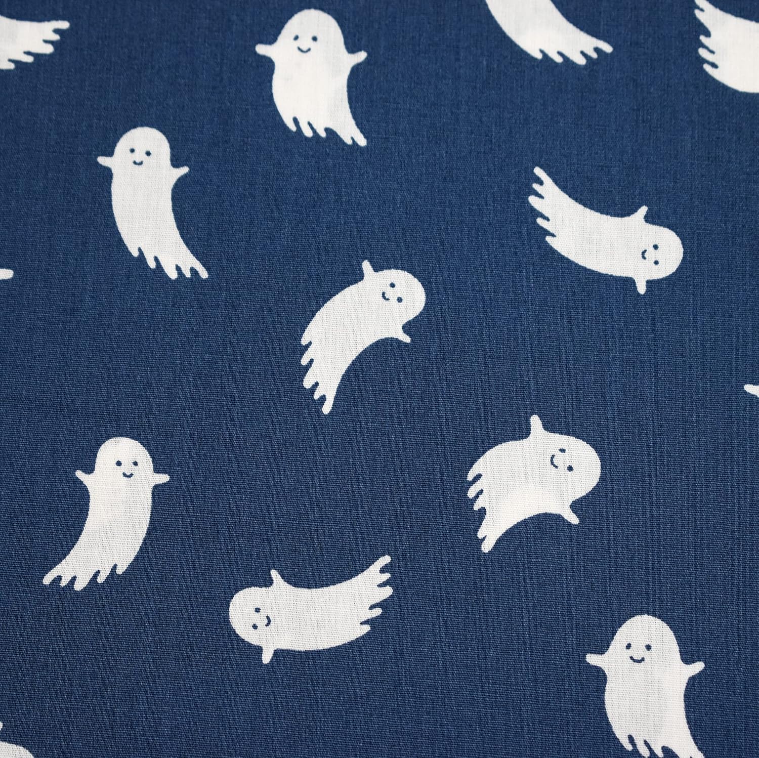 MAGAM-Stoffe Kleine Gespenster Baumwollstoff Kinder Meterware 50cm (Blau)