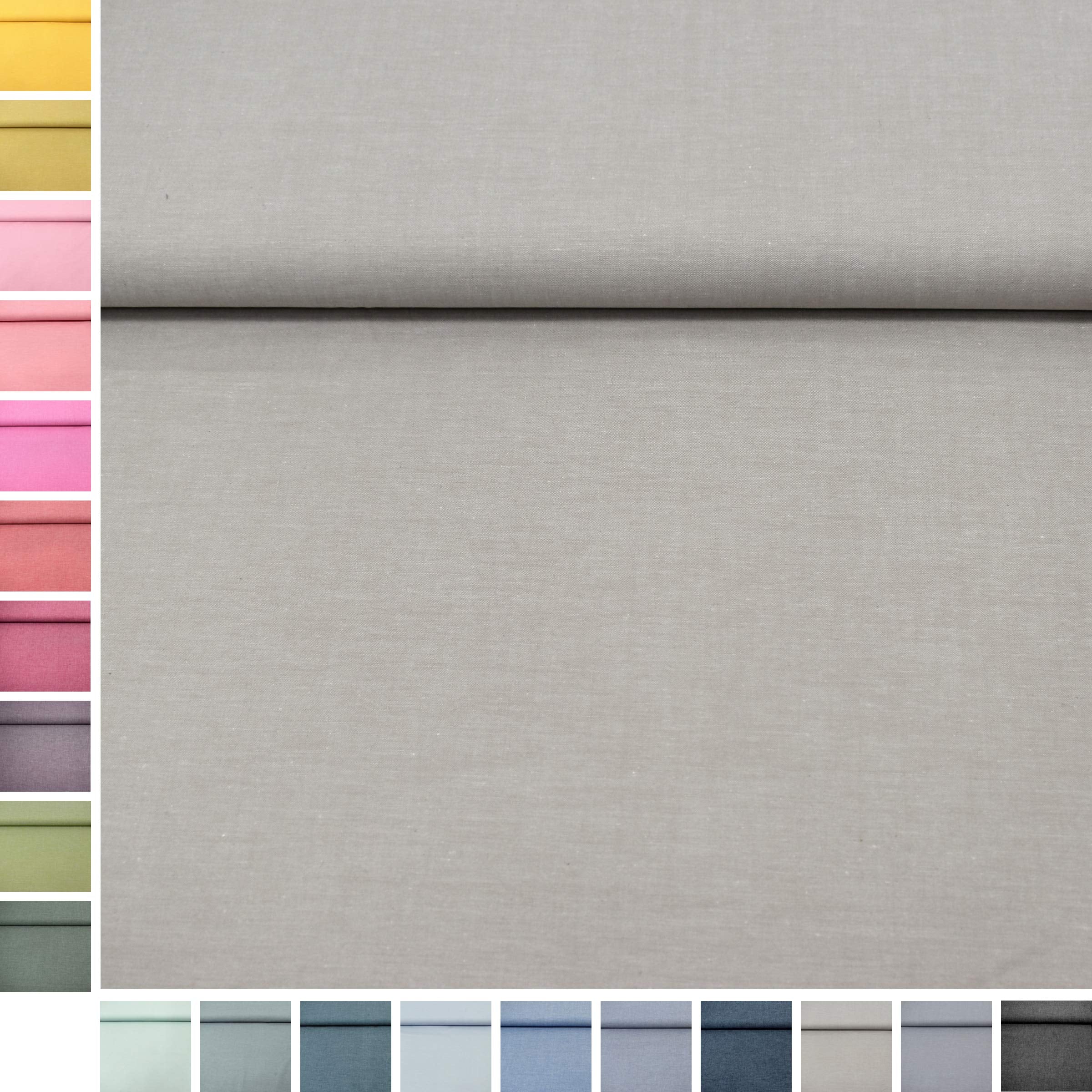 MAGAM-Stoffe Mona Uni Kinder Baumwollstoff Oeko-Tex Meterware 50cm (20. Schwarz)