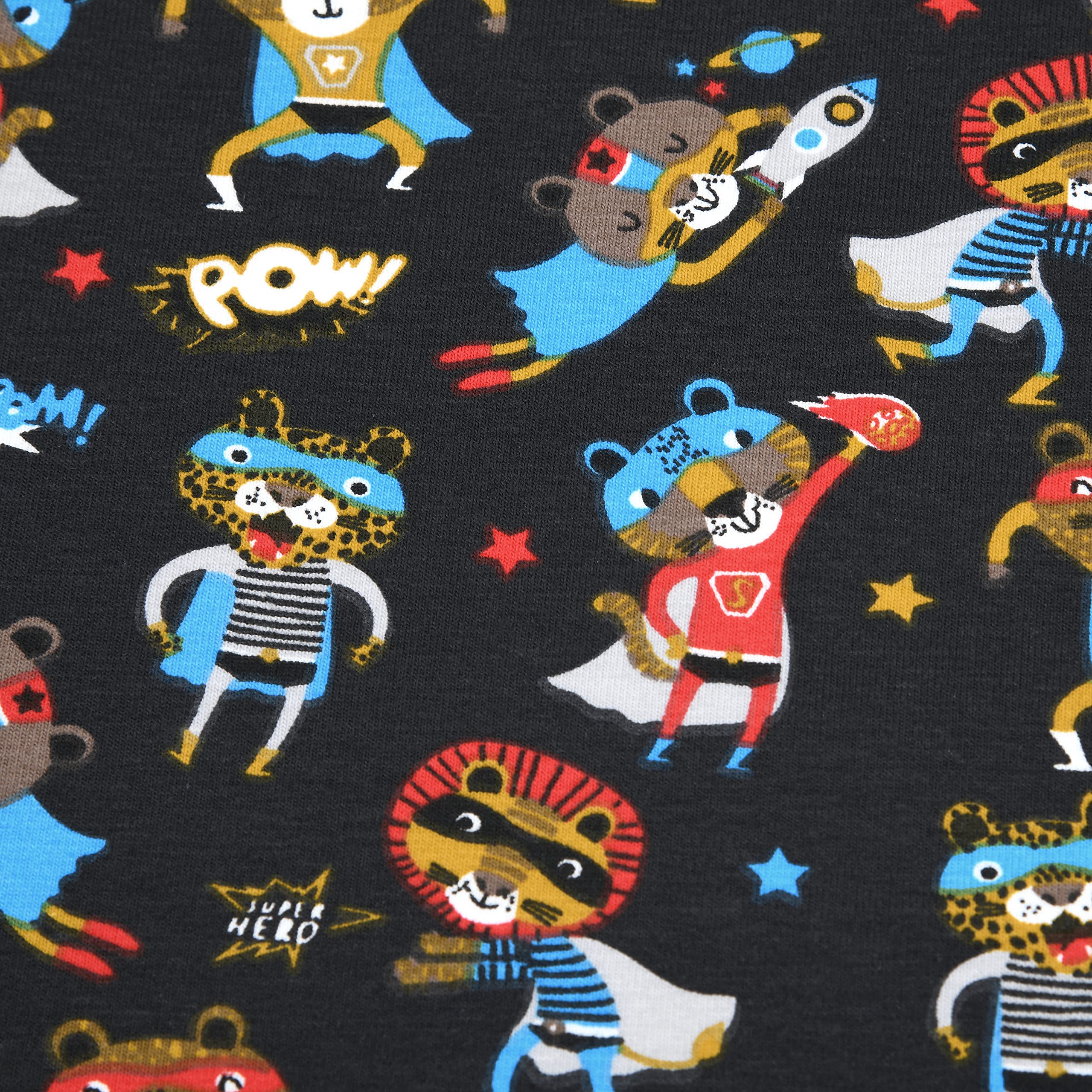 MAGAM-Stoffe Superhero Kinderstoff Oeko-Tex Meterware 50cm (Jersey blau)