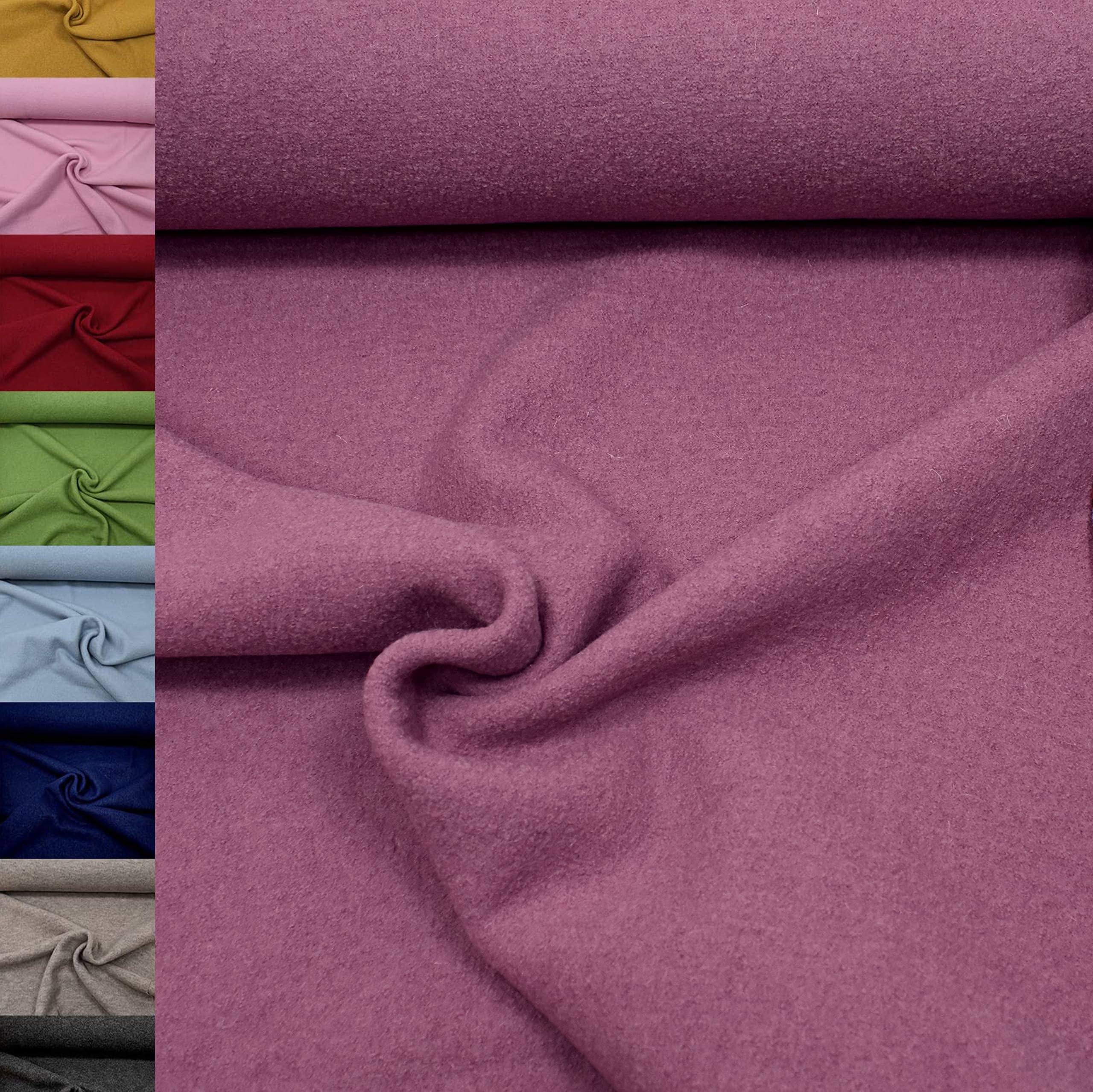 MAGAM-Stoffe Walkloden Wollstoff 100% reine Schurwolle Meterware 50cm (11. Grün)