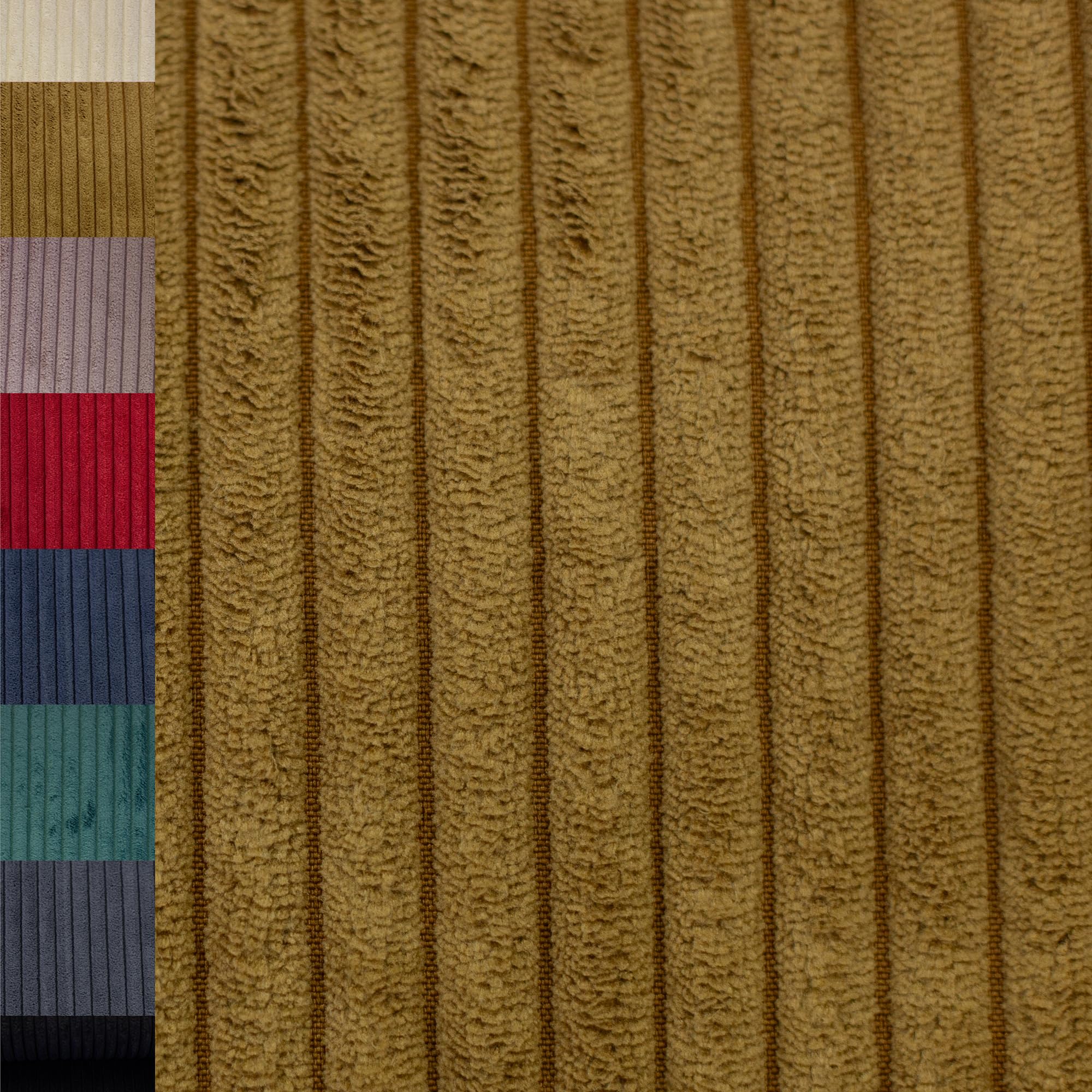 MAGAM-Stoffe Wien Samtcord Deko Polster Taschen Kleidung Breitcord Meterware ab 50cm (15. Petrol dunkel)