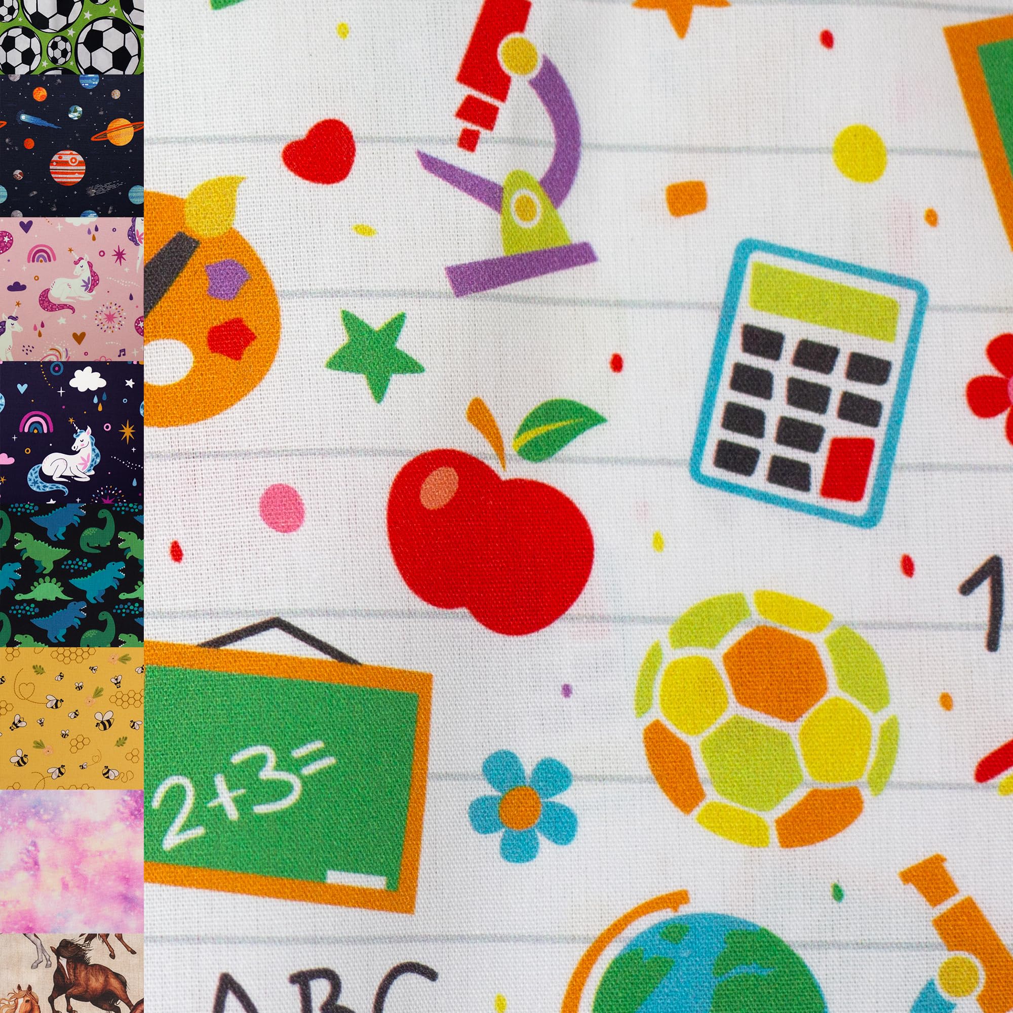 MAGAM-Stoffe Niklas Kinder Baumwollstoff ÖKO-TEX Meterware ab 50cm (Bienen gelb)