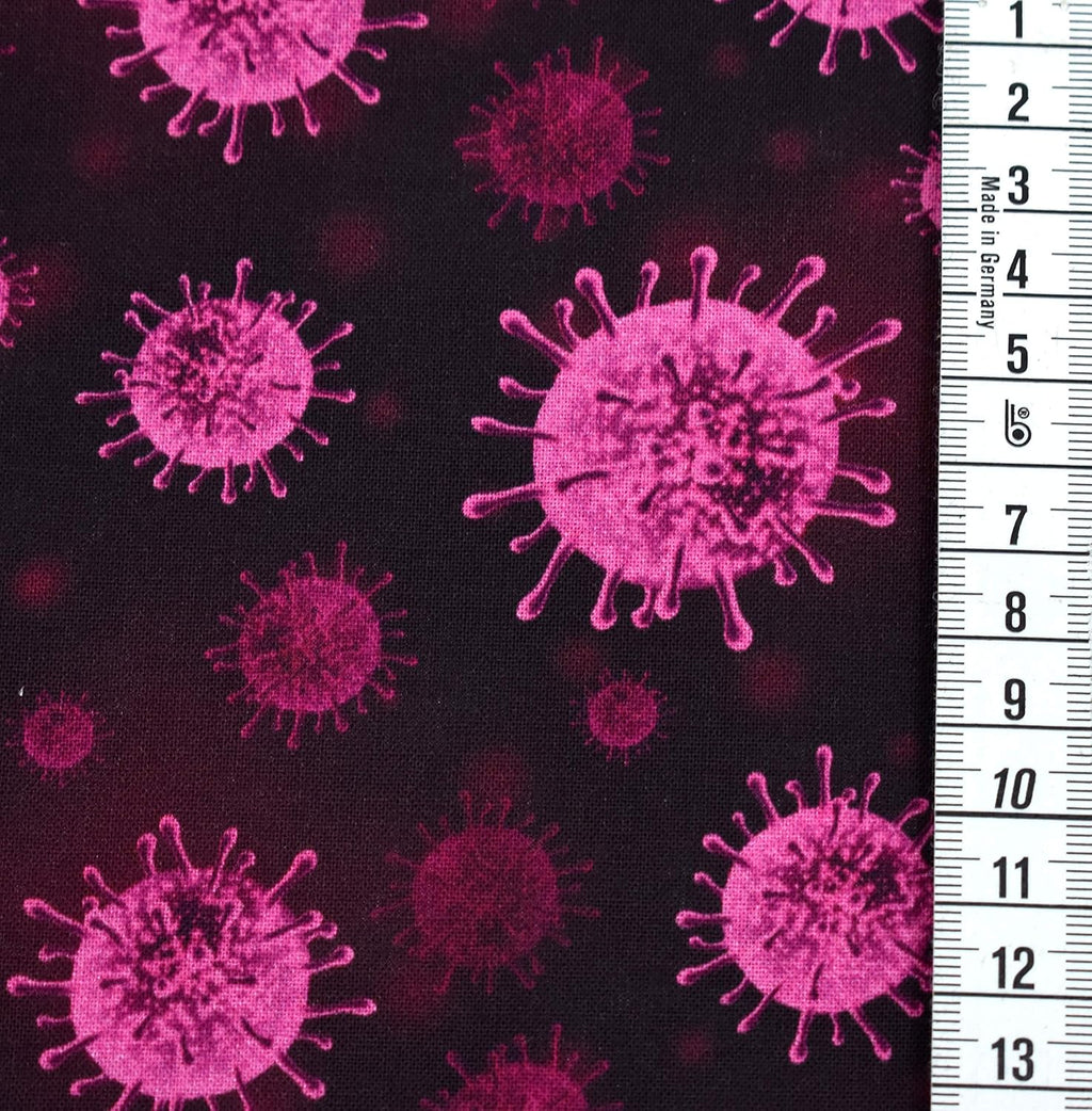 MAGAM-Stoffe Tomke Baumwollstoff Kinderstoff Oeko-Tex Meterware 50cm (Virus pink)