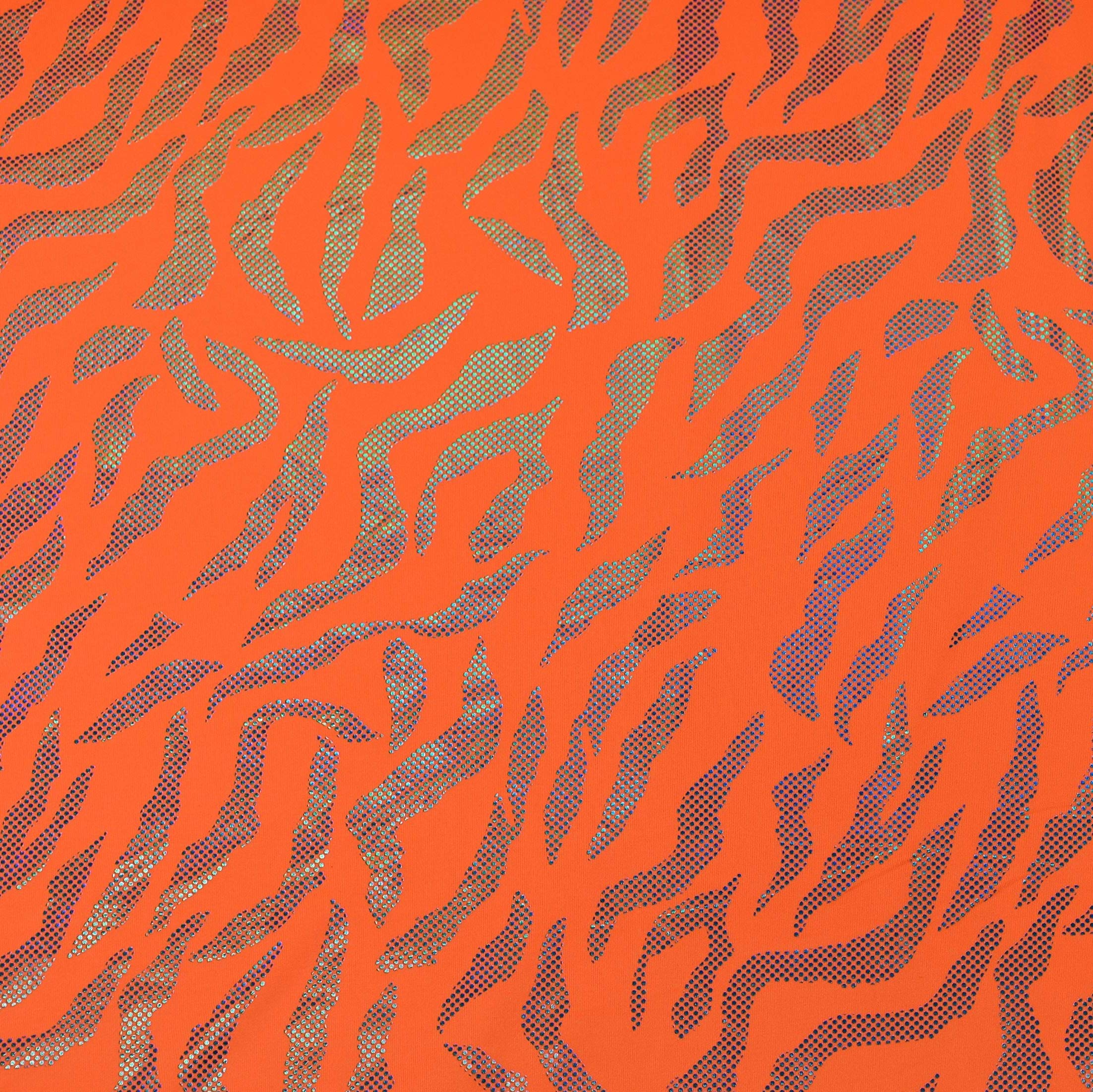 MAGAM-Stoffe Alice Hippie Retro Vintage Halloween Stoff Meterware 50cm (3. Soul (Folienjersey pink))