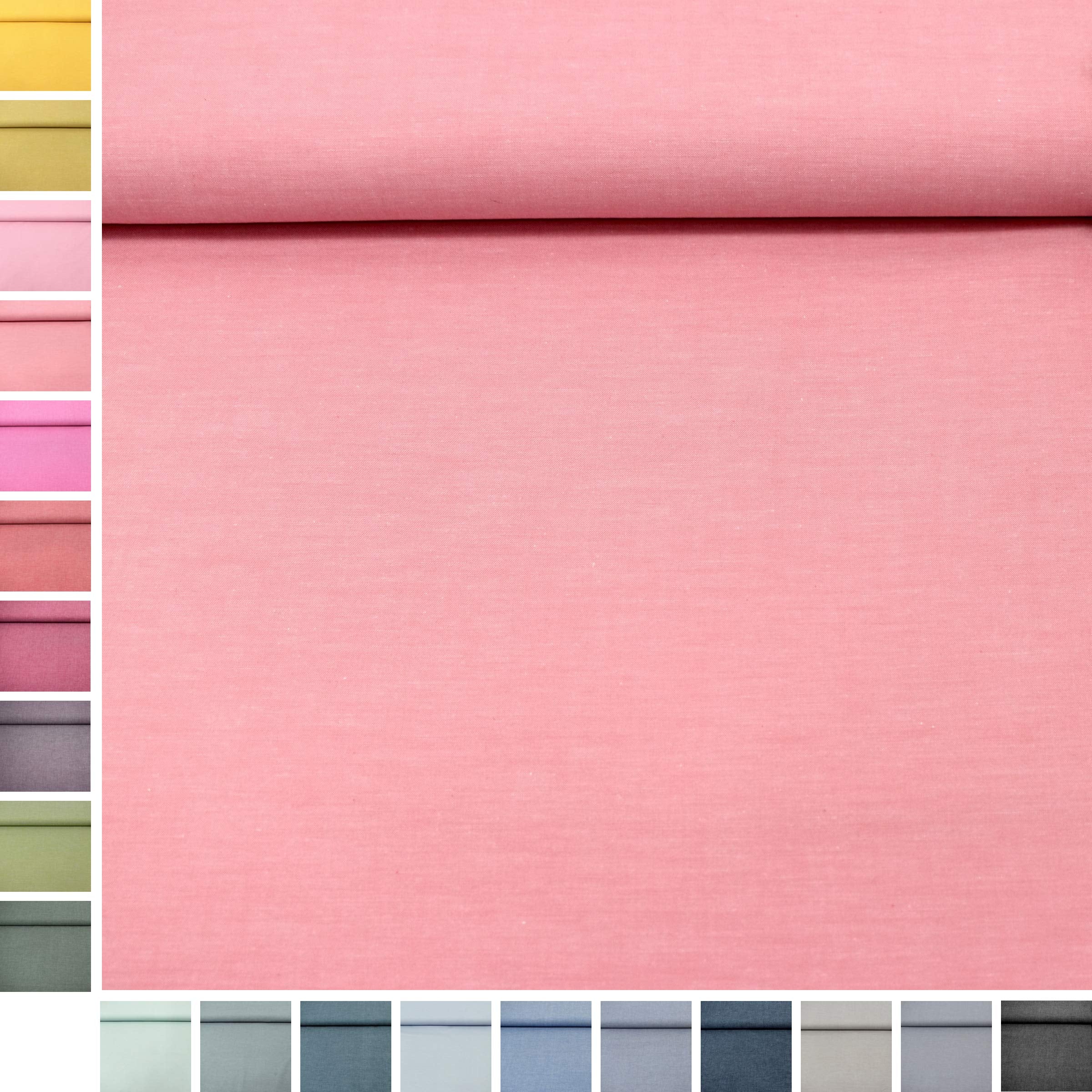 MAGAM-Stoffe Mona Uni Kinder Baumwollstoff Oeko-Tex Meterware 50cm (20. Schwarz)