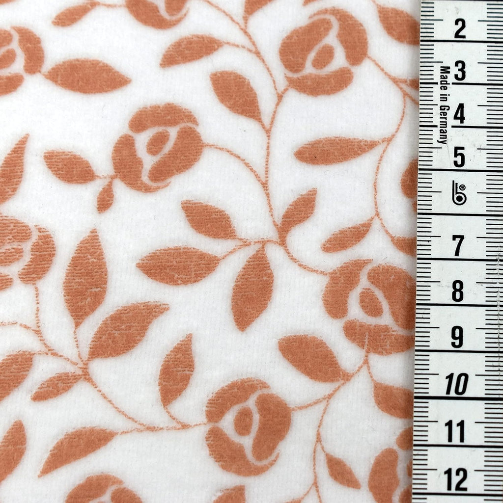 MAGAM-Stoffe Juna Nicki Kinder Stoff Oeko-Tex Meterware 50cm (Blumenranken weiß)