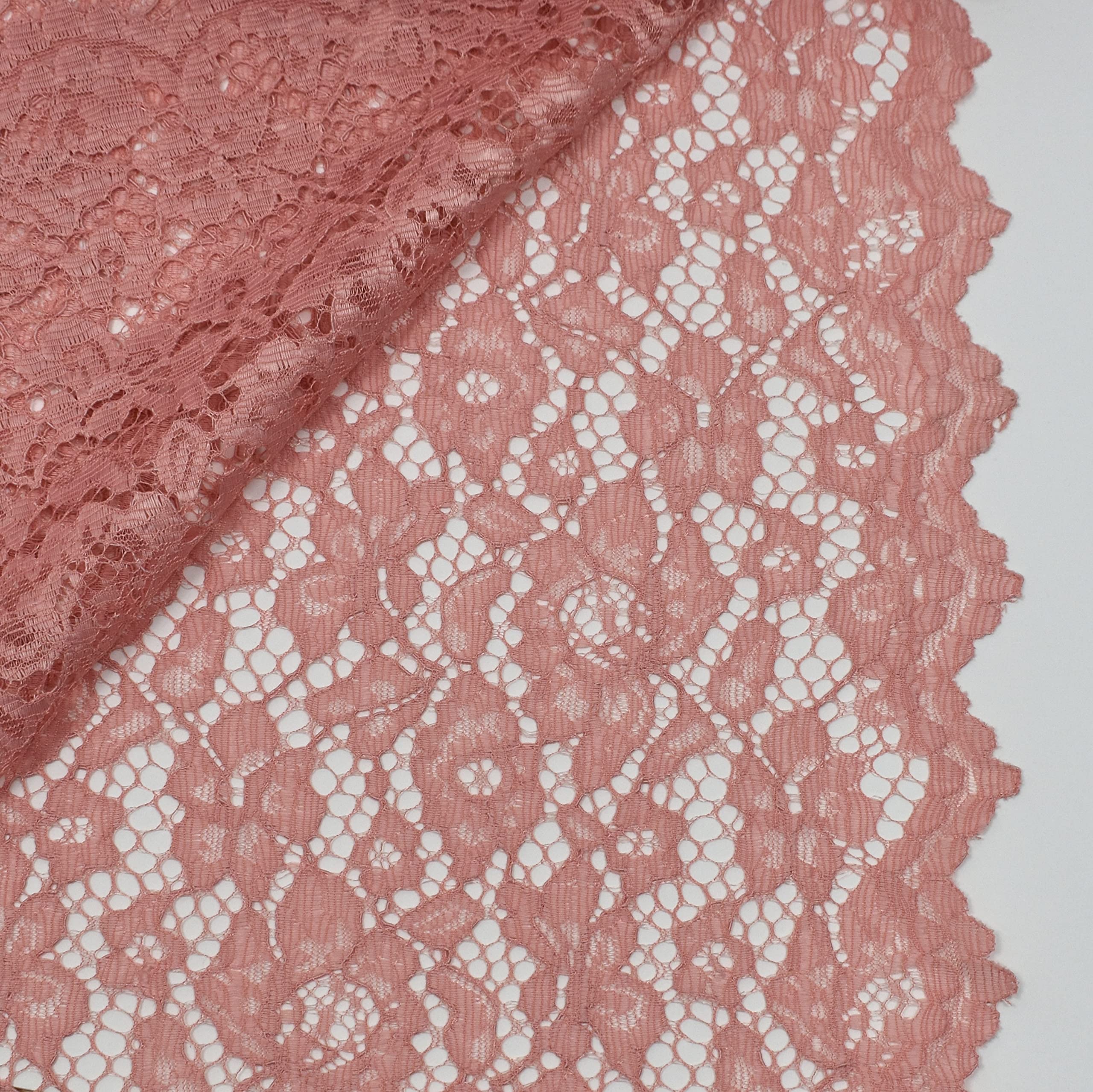 MAGAM-Stoffe Carmen Spitzenstoff Blumen-Spitze Bekleidung Deko Meterware 50cm (Mint)