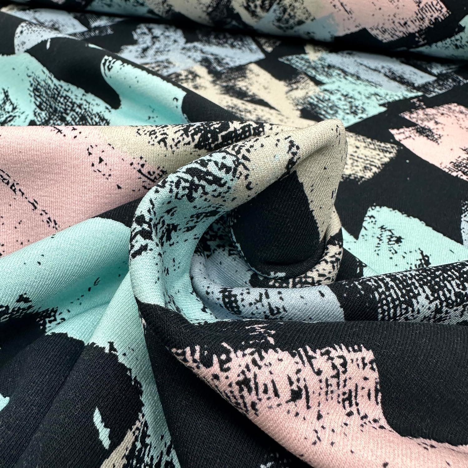 MAGAM-Stoffe Art Brush French Terry Sweat Stoff OEKO-TEX Meterware ab 50cm