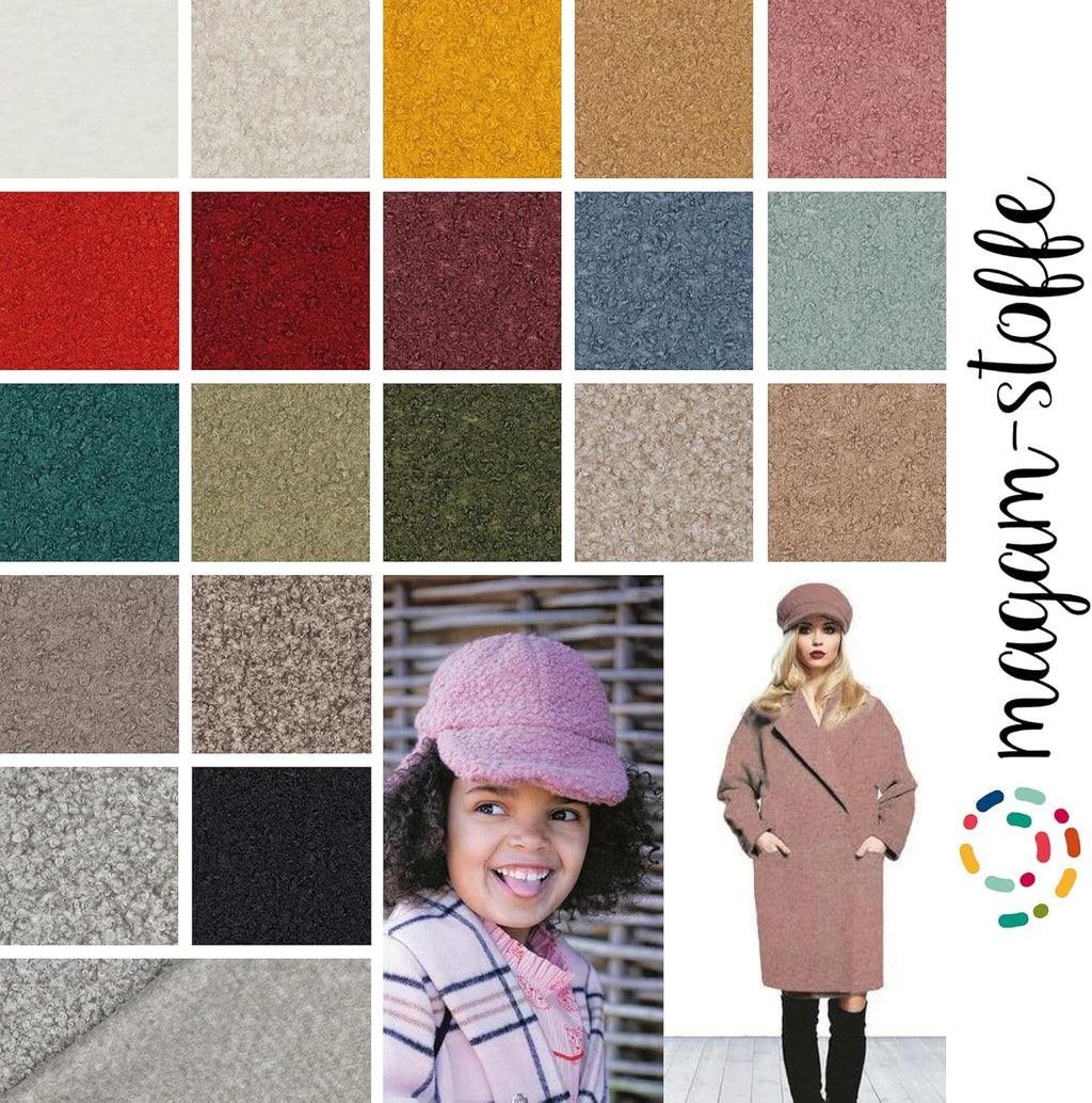 MAGAM-Stoffe Ruby Teddy super weicher Teddyfell Boucle Meterware ab 50cm (01. Natur)