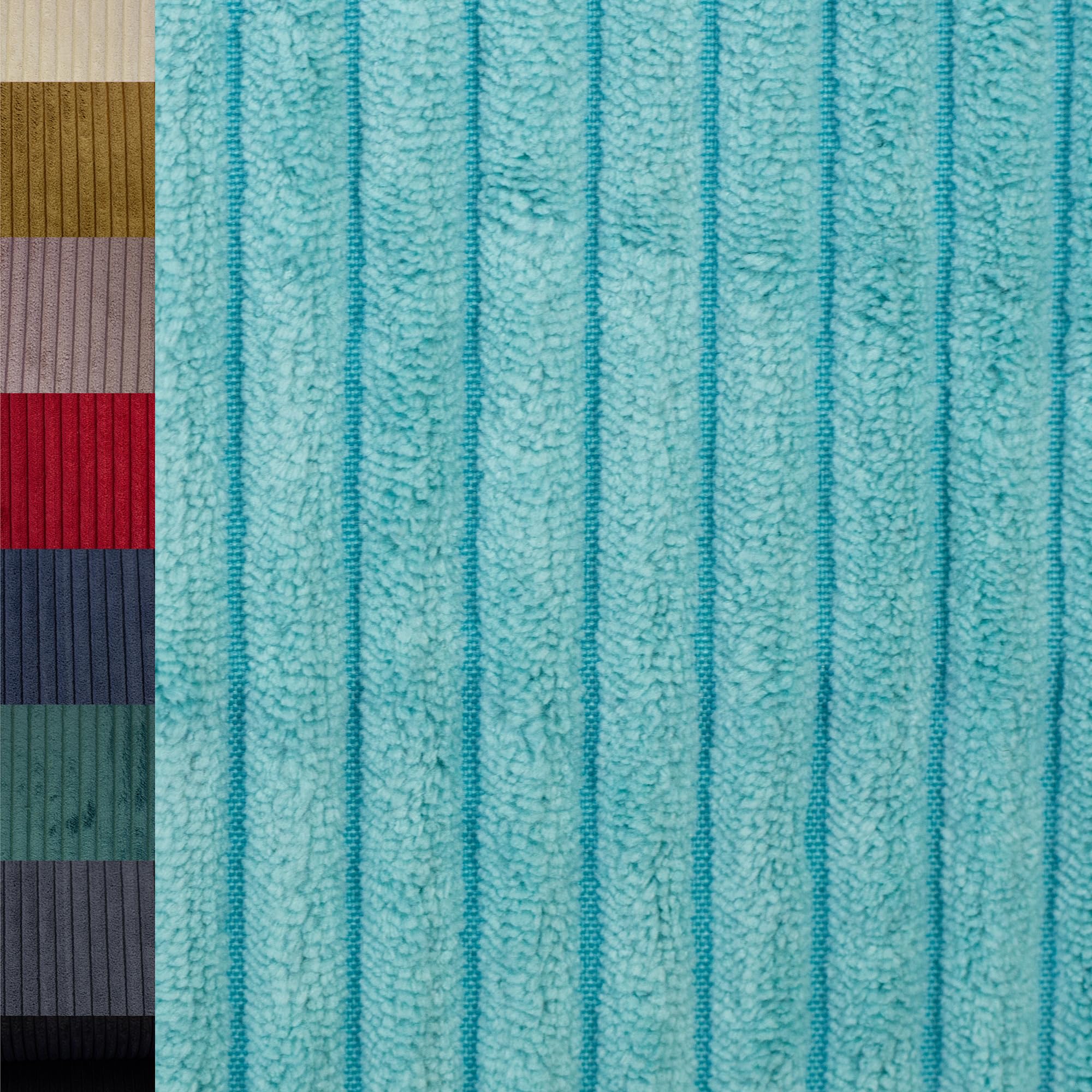 MAGAM-Stoffe Wien Samtcord Deko Polster Taschen Kleidung Breitcord Meterware ab 50cm (15. Petrol dunkel)