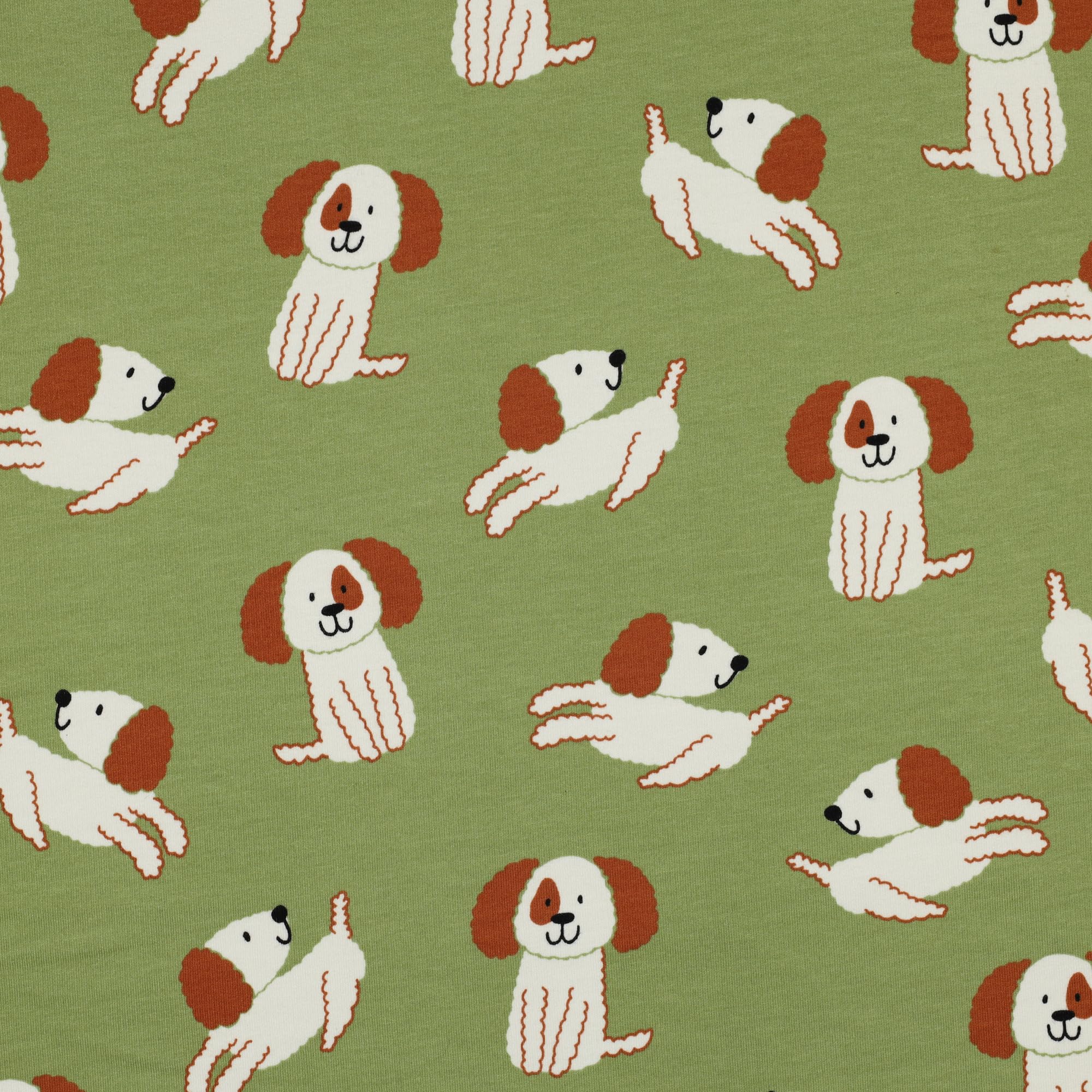 MAGAM-Stoffe Kobi Kinder Sweat Stoff Hunde OEKO-TEX Meterware ab 50cm (Flieder)